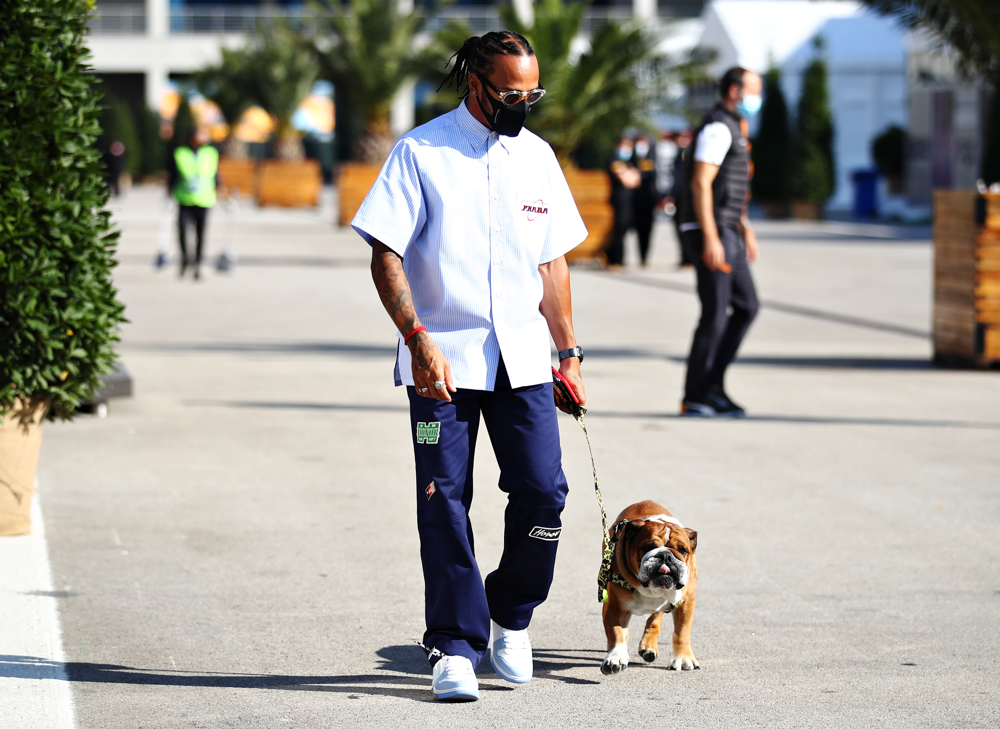 ISTANBUL, TURKEY - NOVEMBER 12: Lewis Hamilton of Great Britain and Mercedes GP walks in the