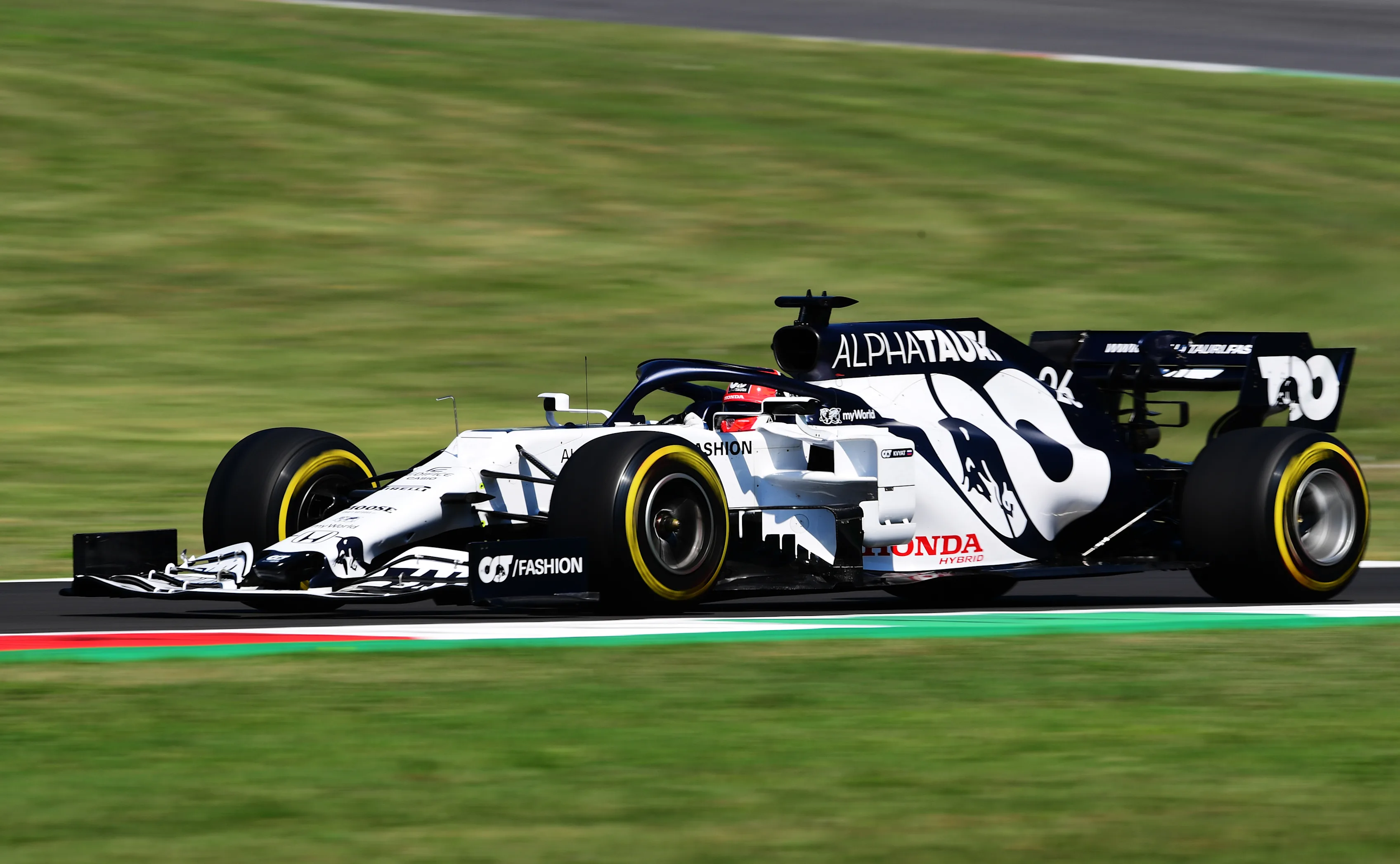 SCARPERIA, ITALY - SEPTEMBER 12: Daniil Kvyat of Russia driving the (26) Scuderia AlphaTauri AT01