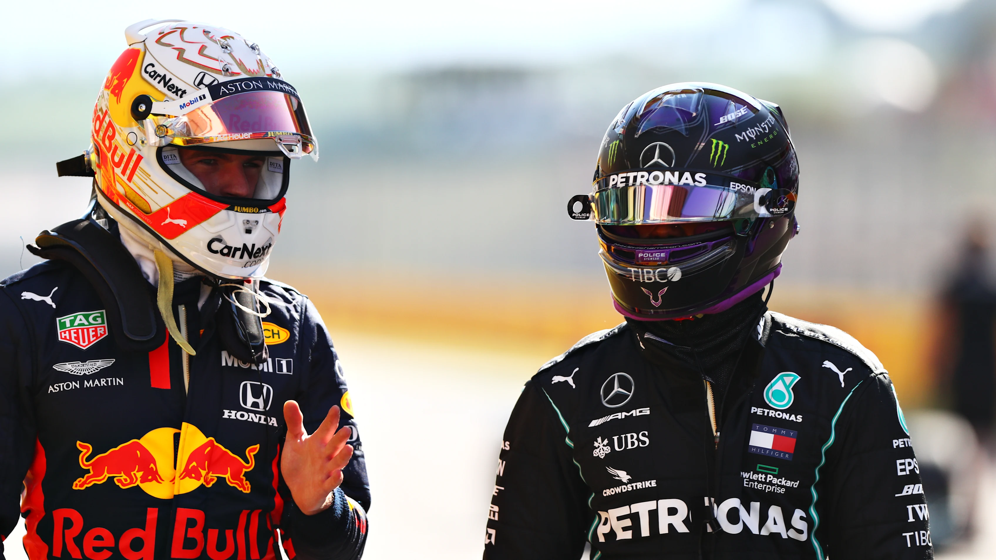 SCARPERIA, ITALY - SEPTEMBER 12: Pole position qualifier Lewis Hamilton of Great Britain and