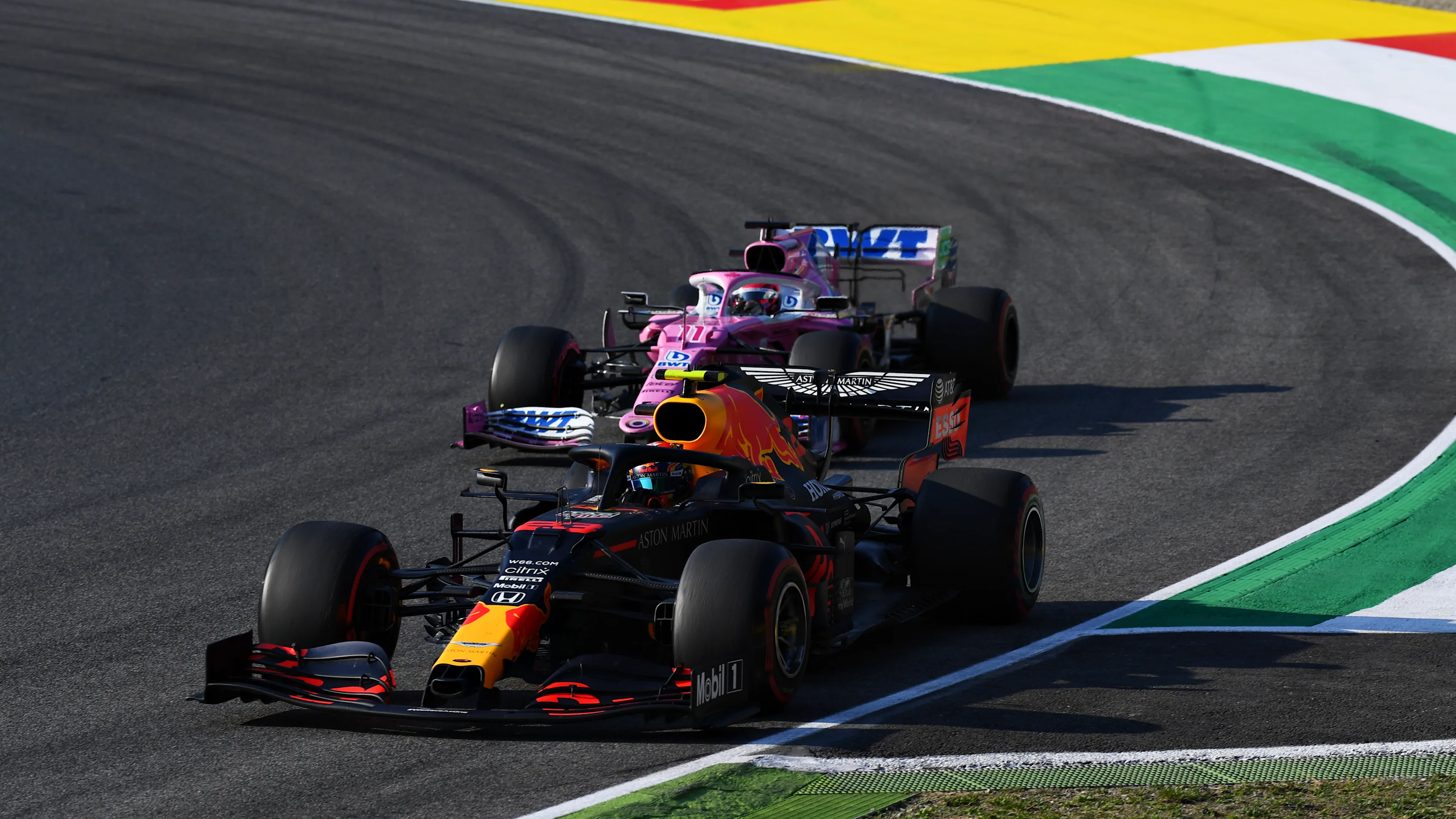 SCARPERIA, ITALY - SEPTEMBER 13: Alexander Albon of Thailand driving the (23) Aston Martin Red Bull