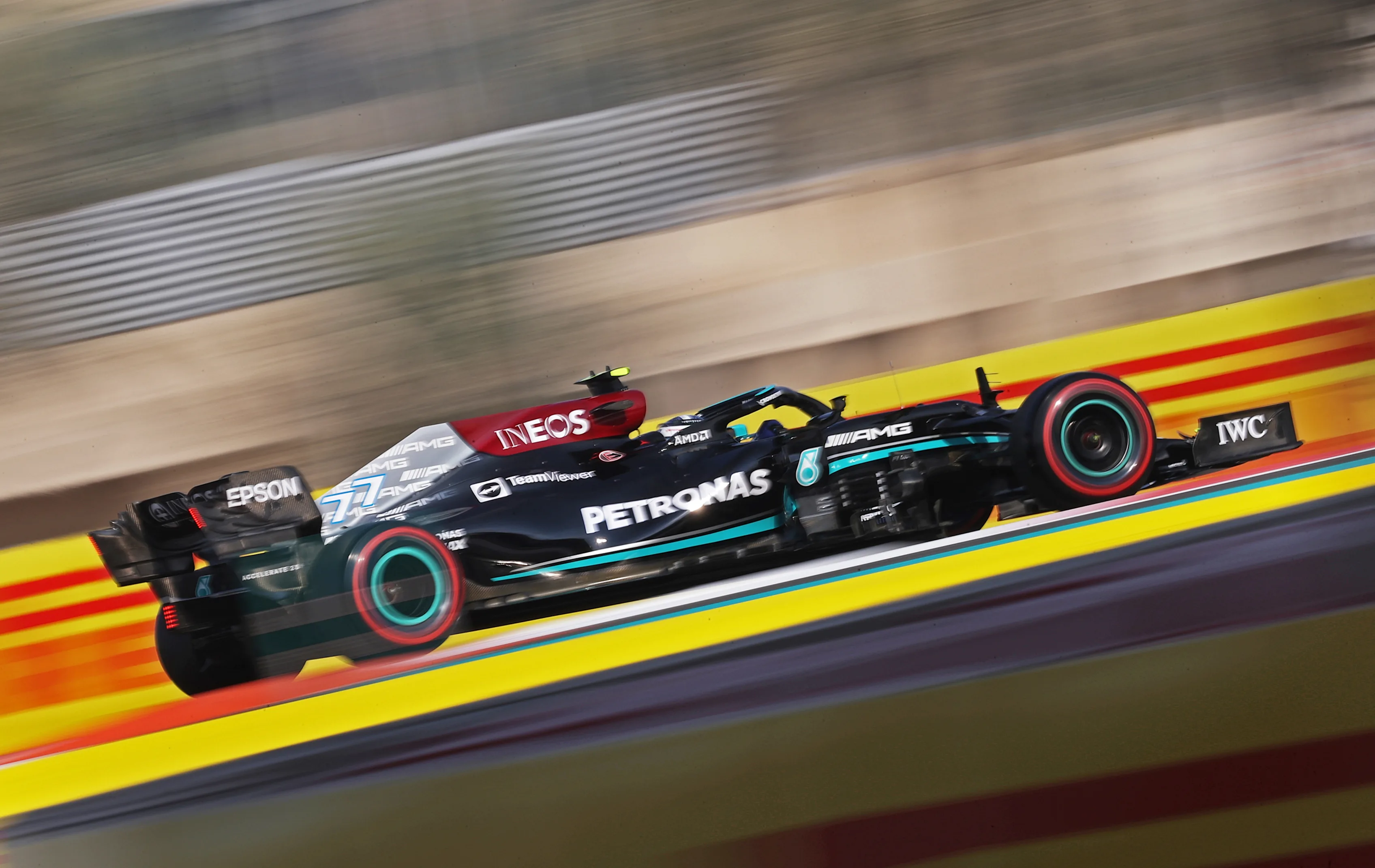 ABU DHABI, UNITED ARAB EMIRATES - DECEMBER 11: Valtteri Bottas of Finland driving the (77) Mercedes