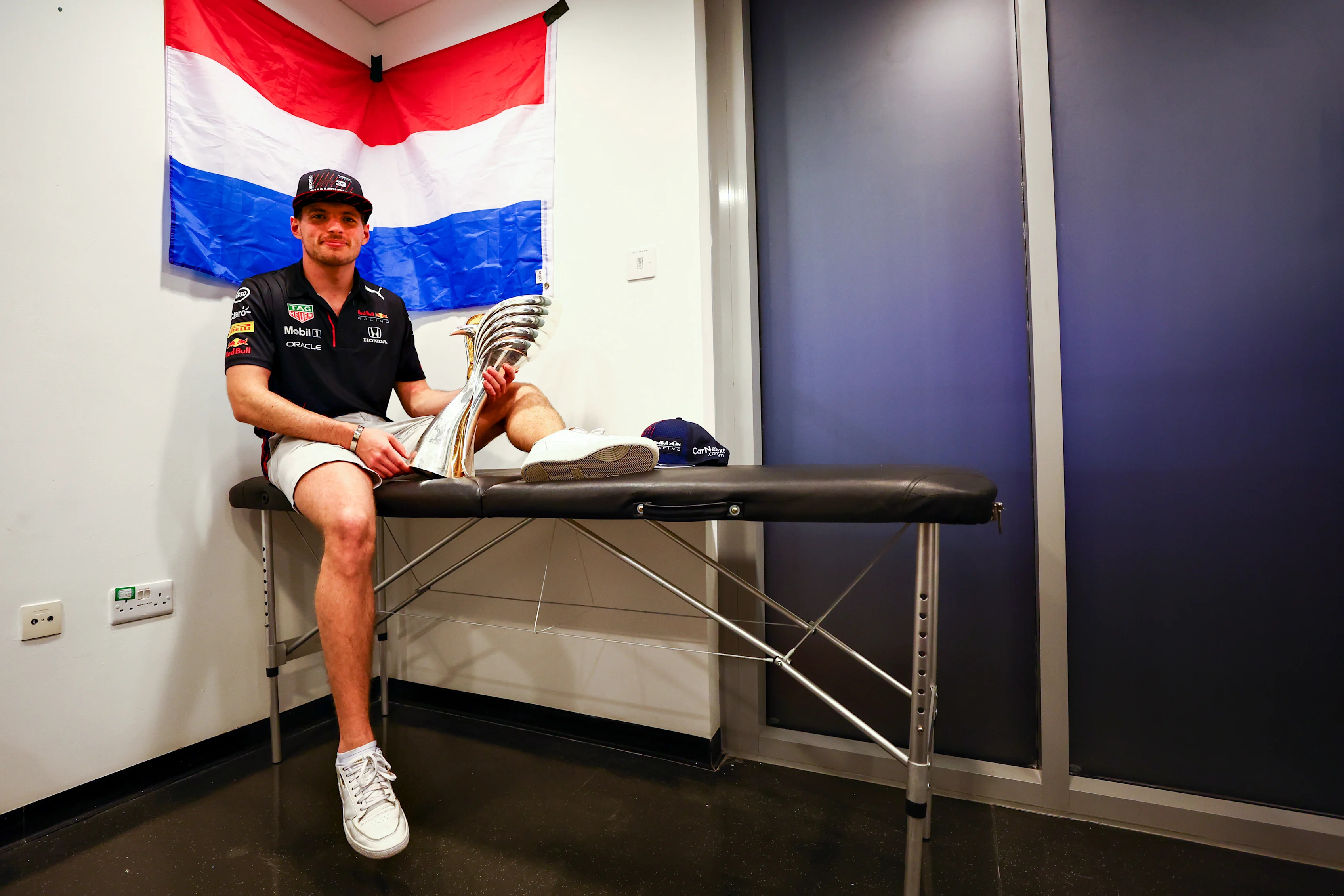 ABU DHABI, UNITED ARAB EMIRATES - DECEMBER 12: Race winner and 2021 F1 World Drivers Champion Max