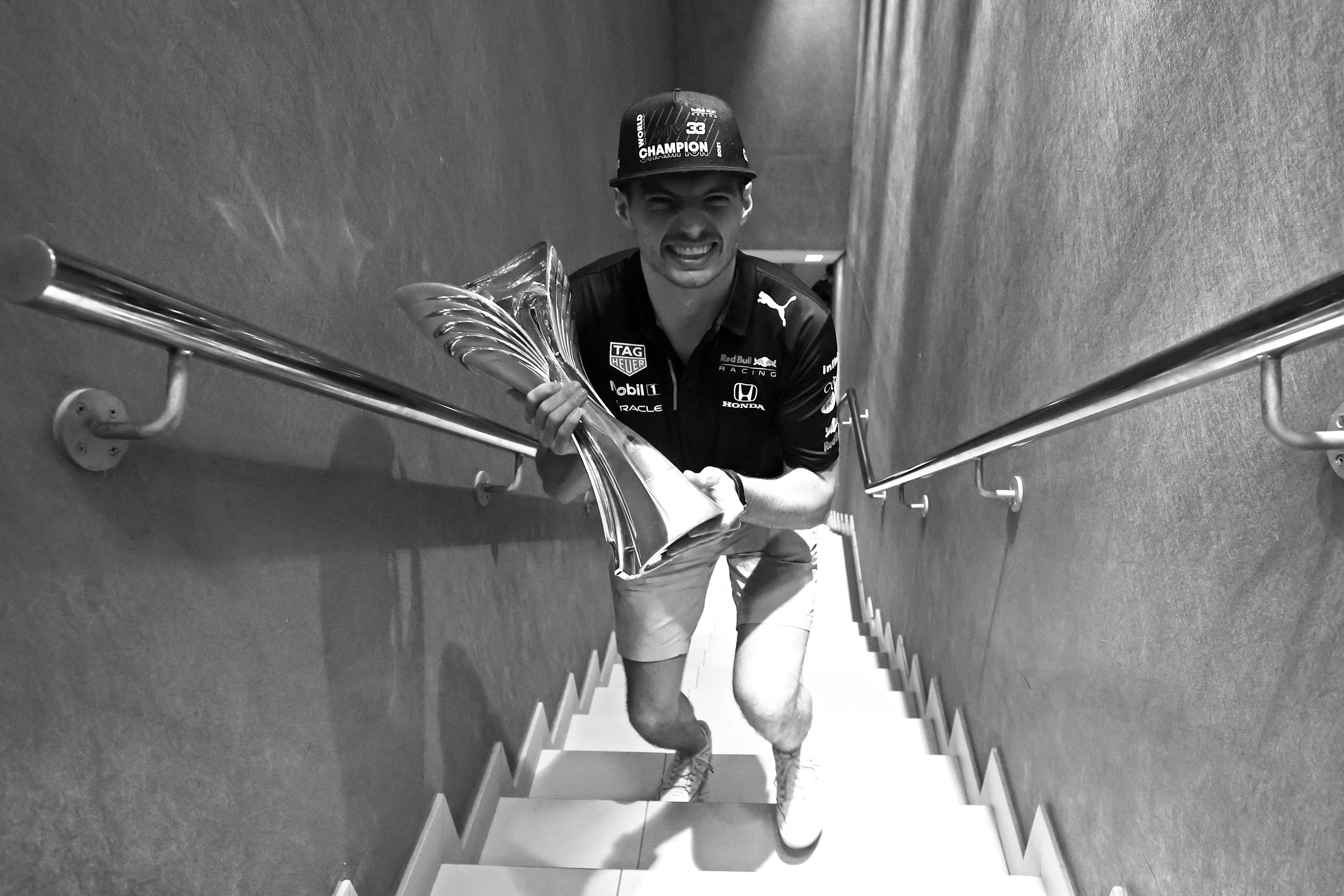 ABU DHABI, UNITED ARAB EMIRATES - DECEMBER 12: (EDITORS NOTE: Image has been converted to black and