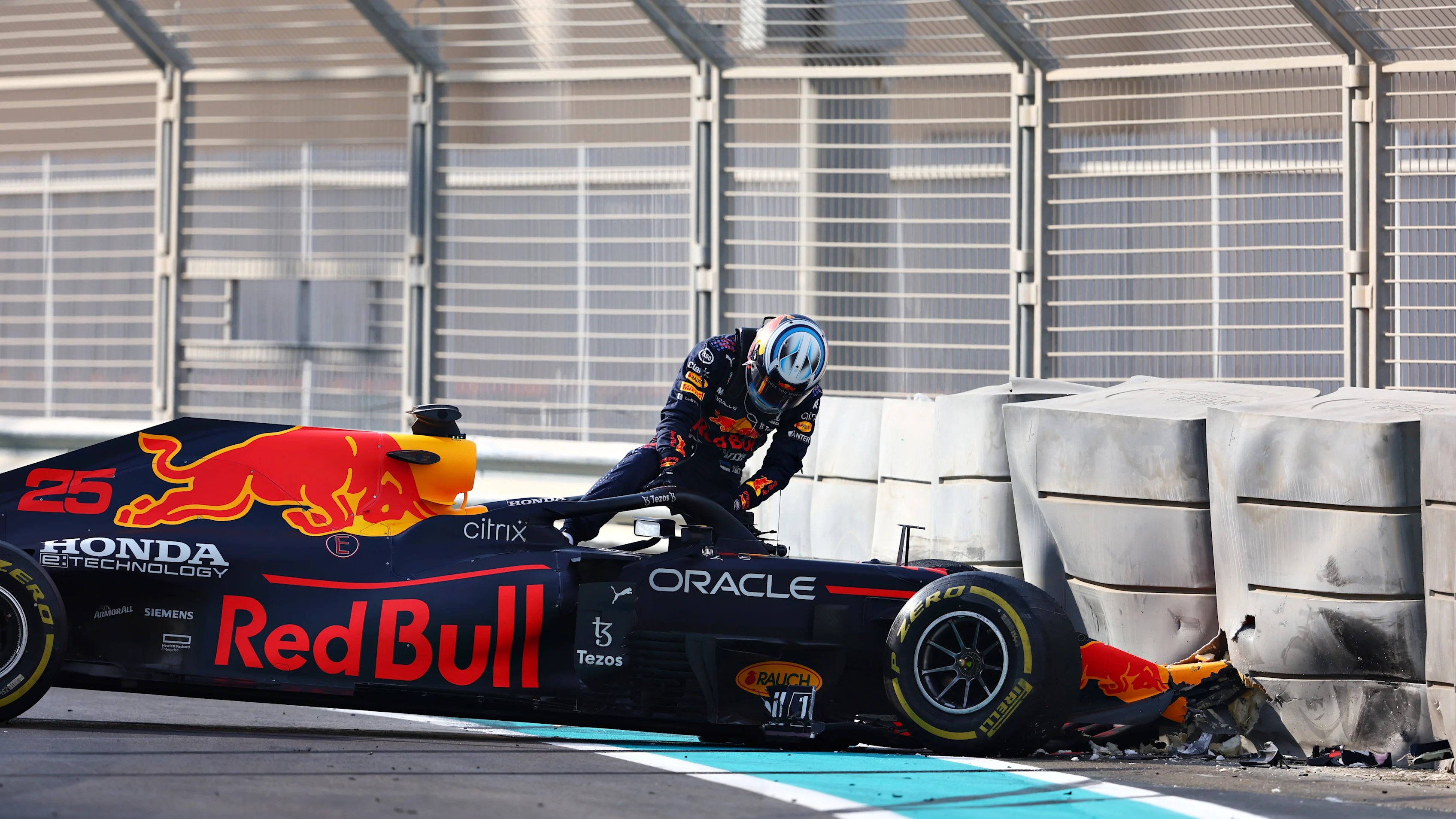 ABU DHABI, UNITED ARAB EMIRATES - DECEMBER 14: Juri Vips of Estonia driving the (25) Red Bull
