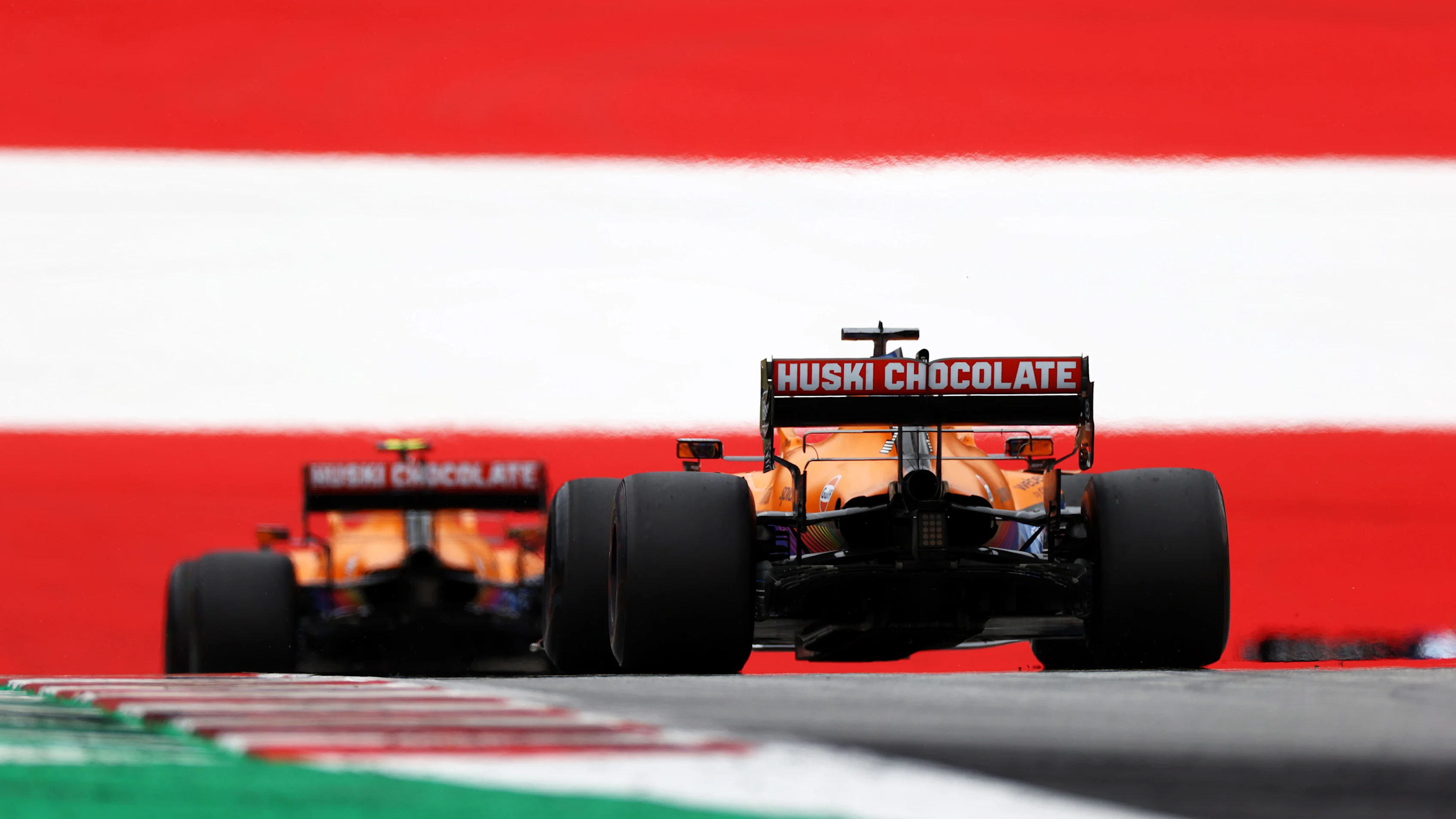 SPIELBERG, AUSTRIA - JULY 02: Daniel Ricciardo of Australia driving the (3) McLaren F1 Team MCL35M Mercedes during practice ahead of the F1 Grand Prix of Austria at Red Bull Ring on July 02, 2021 in Spielberg, Austria. (Photo by Clive Mason - Formula 1/Formula 1 via Getty Images)