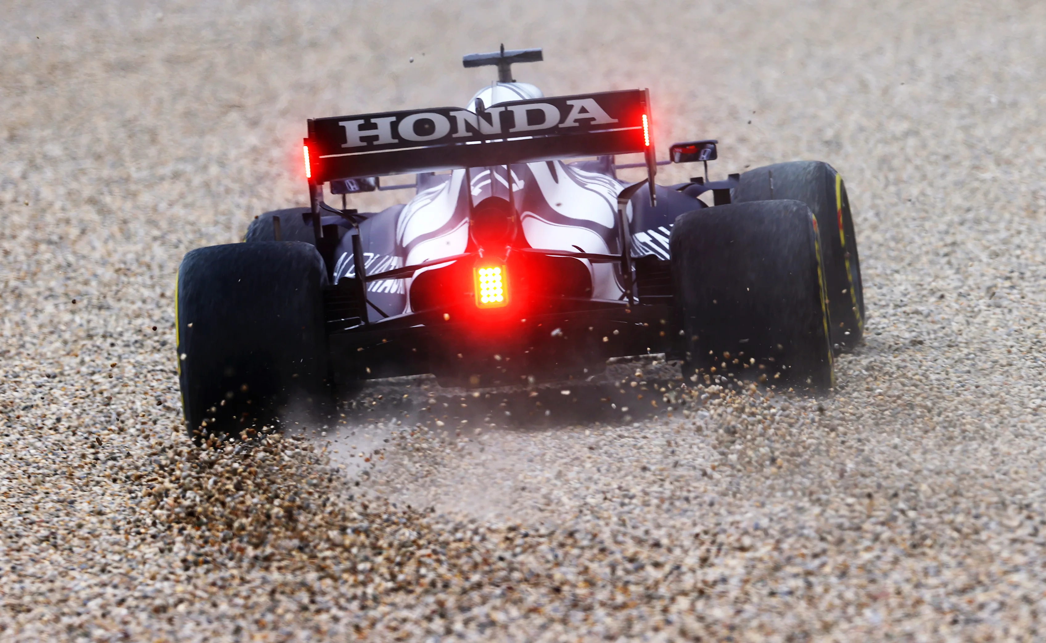 SPIELBERG, AUSTRIA - JULY 02: Yuki Tsunoda of Japan driving the (22) Scuderia AlphaTauri AT02 Honda