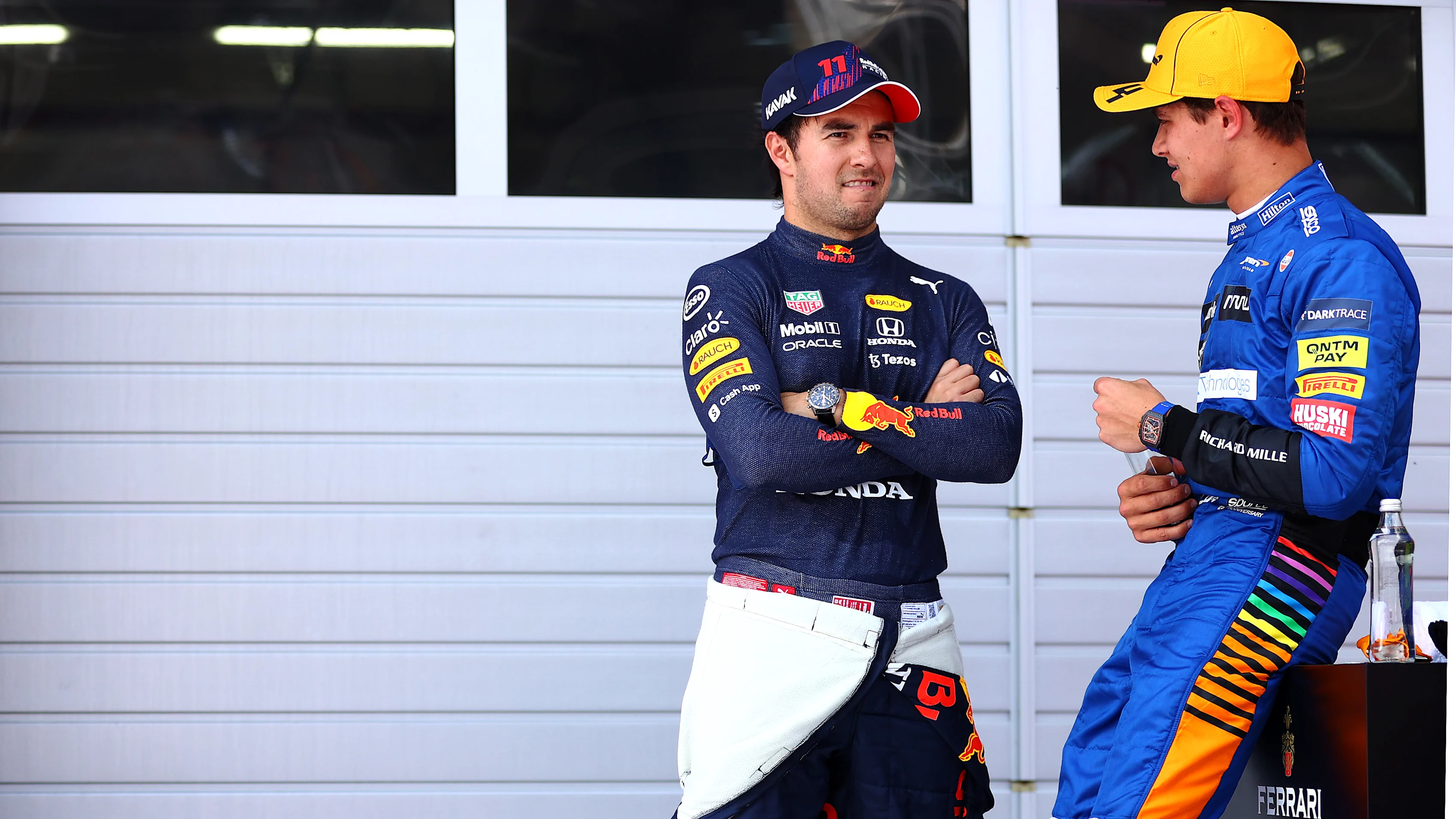 SPIELBERG, AUSTRIA - JULY 03: Second place qualifier Lando Norris of Great Britain and McLaren F1