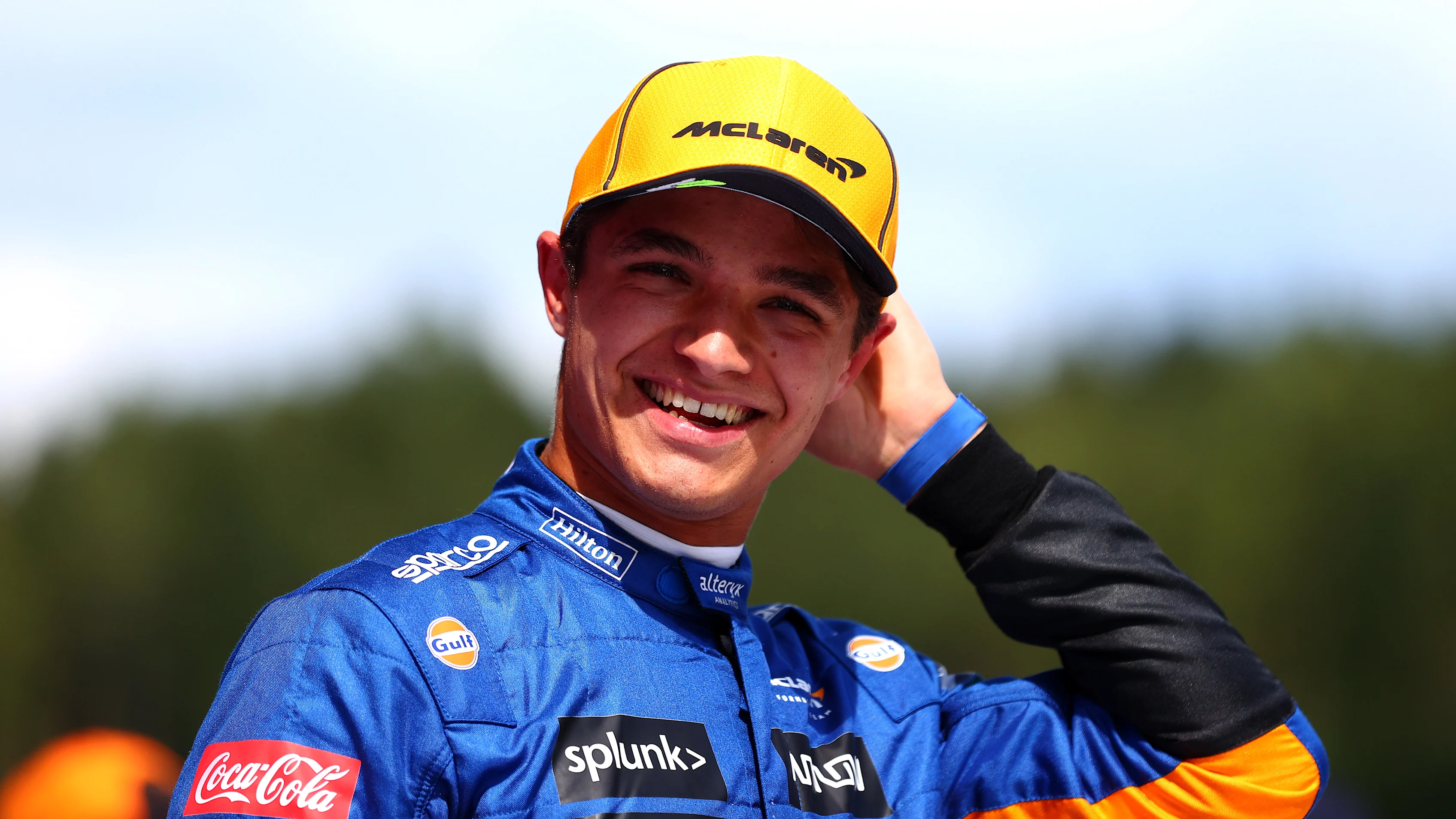 SPIELBERG, AUSTRIA - JULY 03: Second place qualifier Lando Norris of Great Britain and McLaren F1