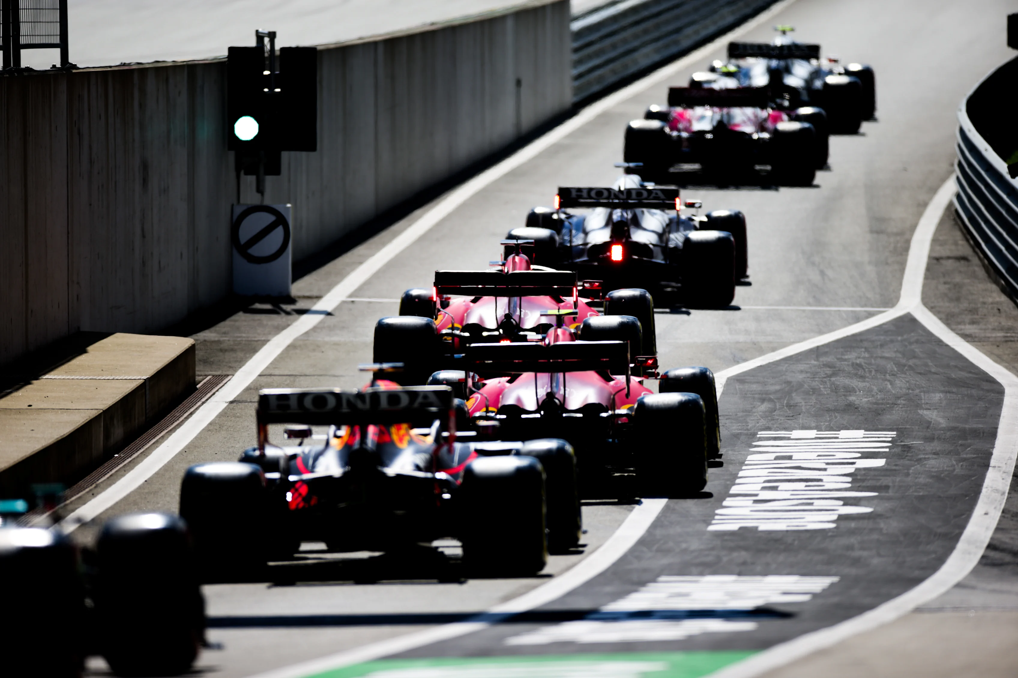 SPIELBERG, AUSTRIA - JULY 03: Pitlane during qualifying ahead of the F1 Grand Prix of Austria at