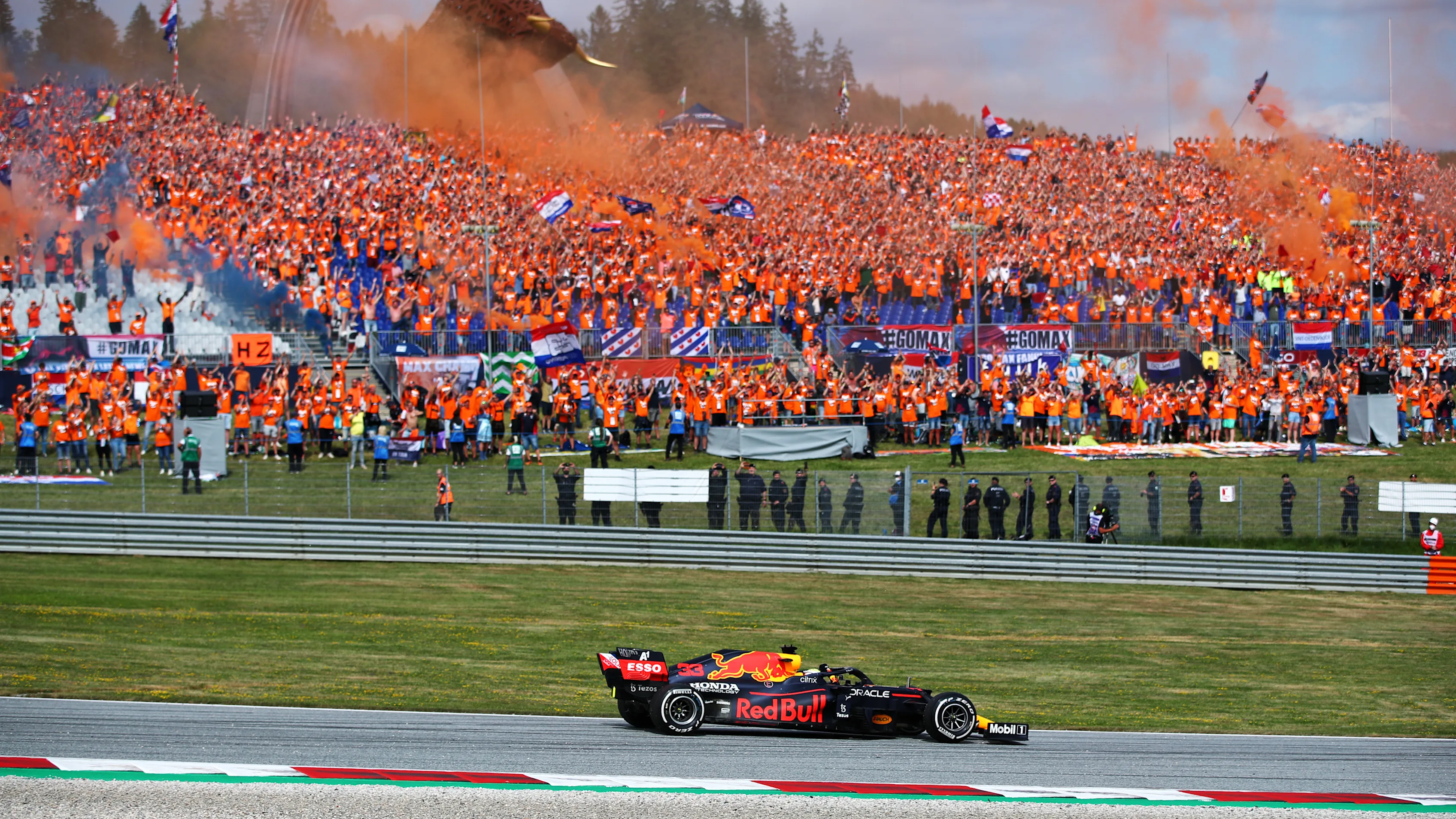 SPIELBERG, AUSTRIA - JULY 04: Race winner Max Verstappen of the Netherlands driving the (33) Red