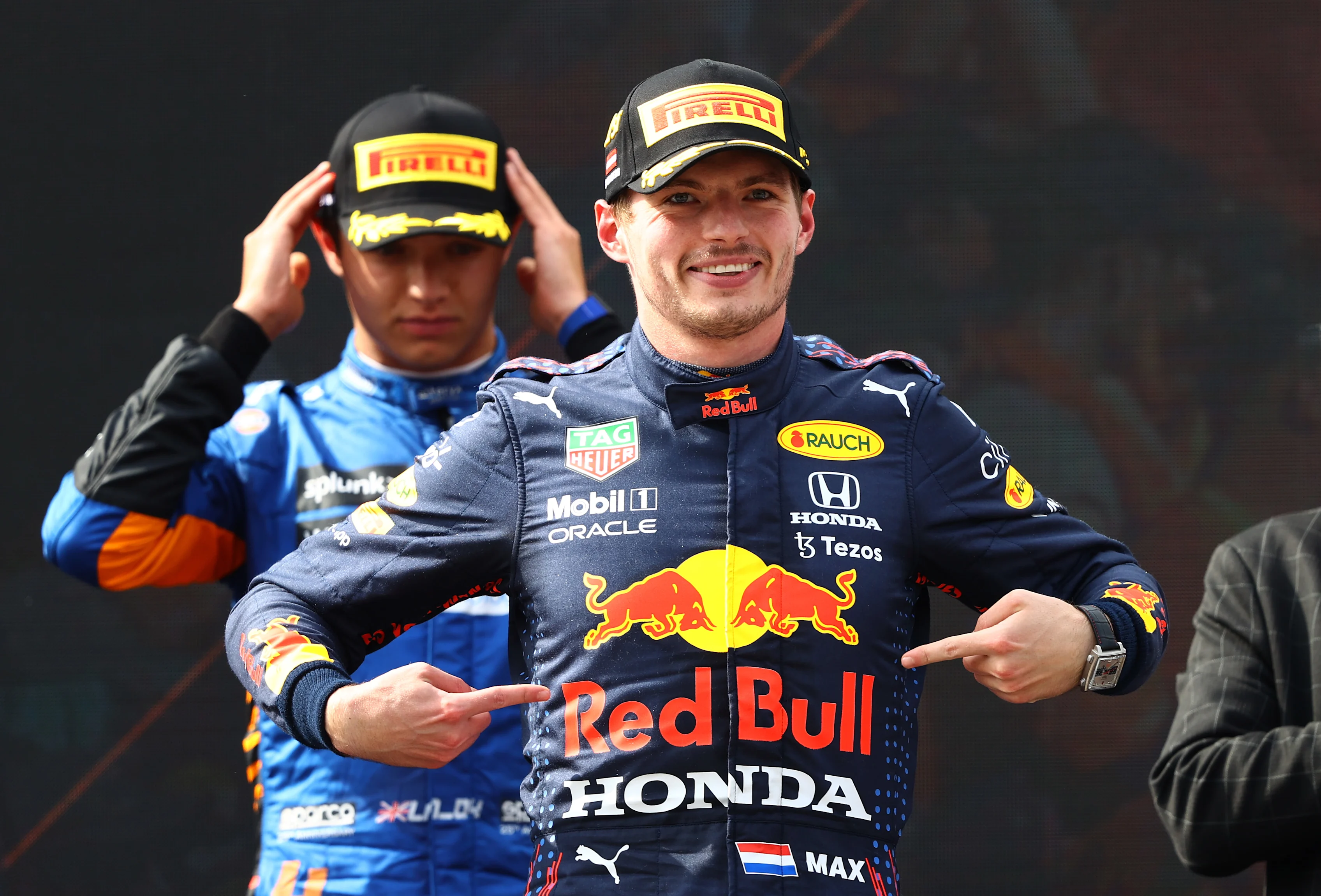 SPIELBERG, AUSTRIA - JULY 04: Race winner Max Verstappen of Netherlands and Red Bull Racing