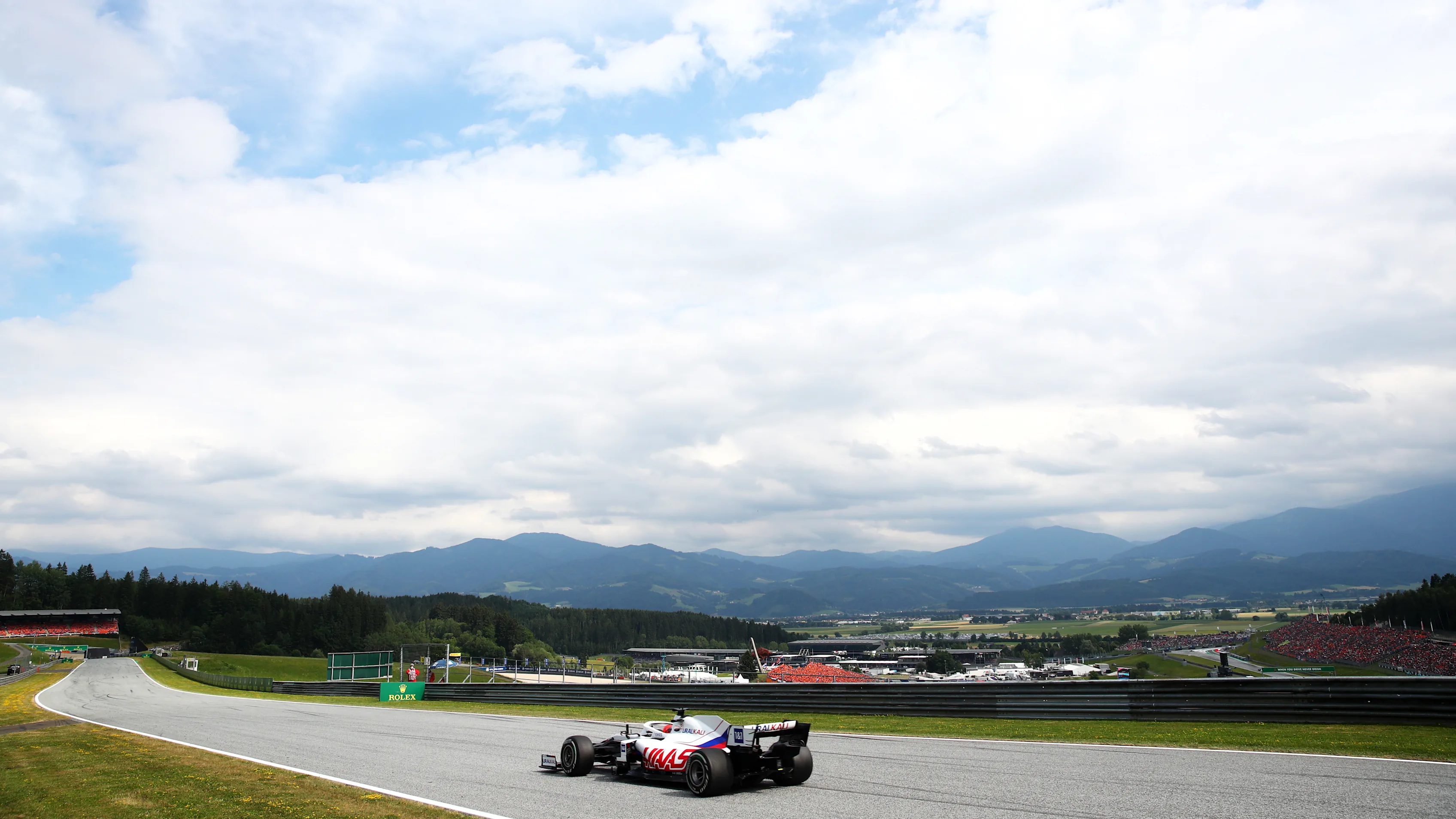 SPIELBERG, AUSTRIA - JULY 04: Nikita Mazepin of Russia driving the (9) Haas F1 Team VF-21 Ferrari