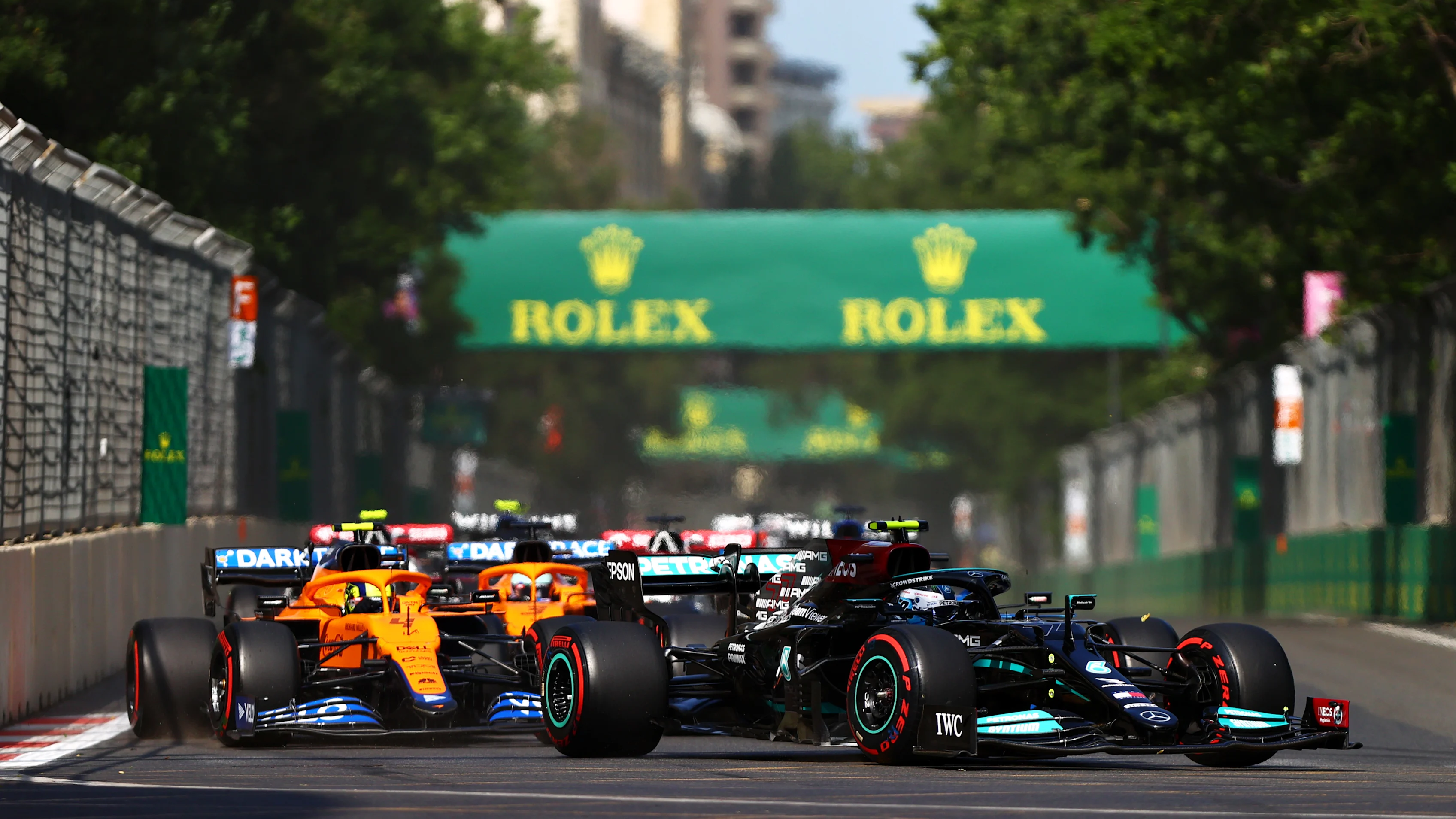 BAKU, AZERBAIJAN - JUNE 06: Valtteri Bottas of Finland driving the (77) Mercedes AMG Petronas F1