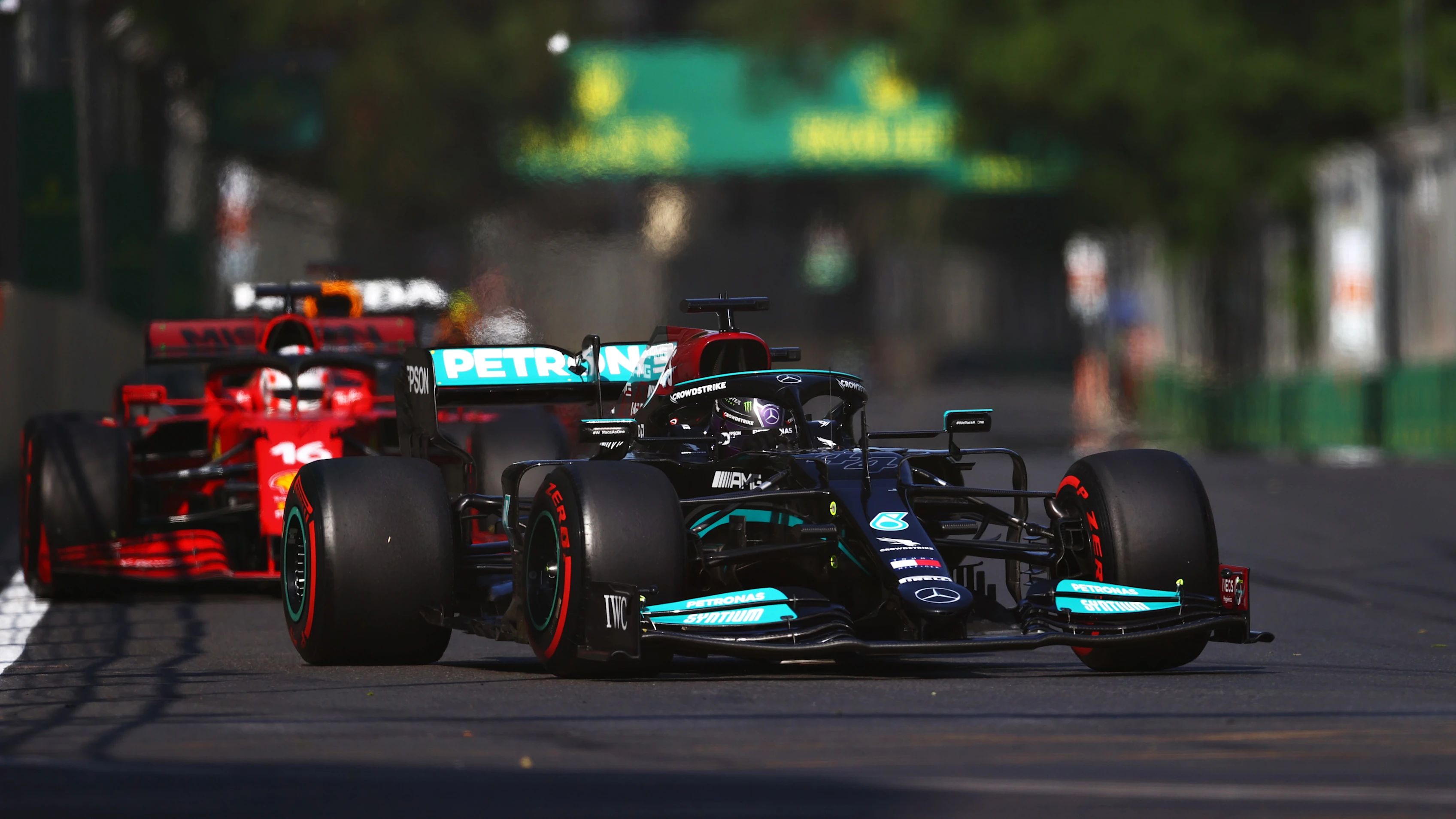 BAKU, AZERBAIJAN - JUNE 06: Lewis Hamilton of Great Britain driving the (44) Mercedes AMG Petronas