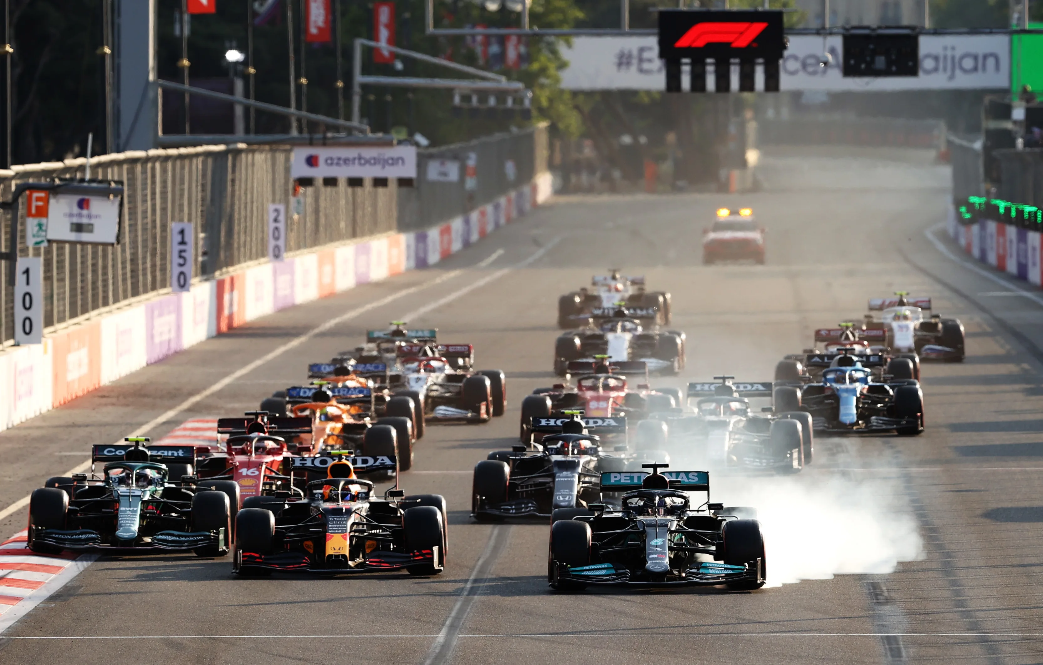 BAKU, AZERBAIJAN - JUNE 06: Lewis Hamilton of Great Britain driving the (44) Mercedes AMG Petronas