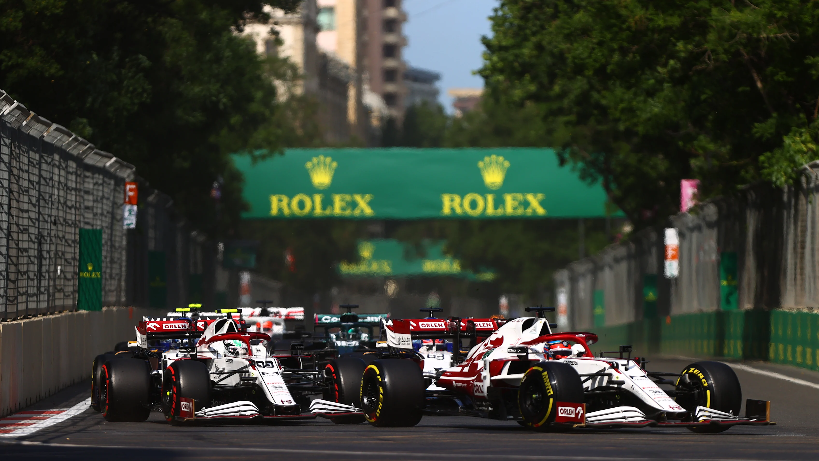 BAKU, AZERBAIJAN - JUNE 06: Kimi Raikkonen of Finland driving the (7) Alfa Romeo Racing C41 Ferrari