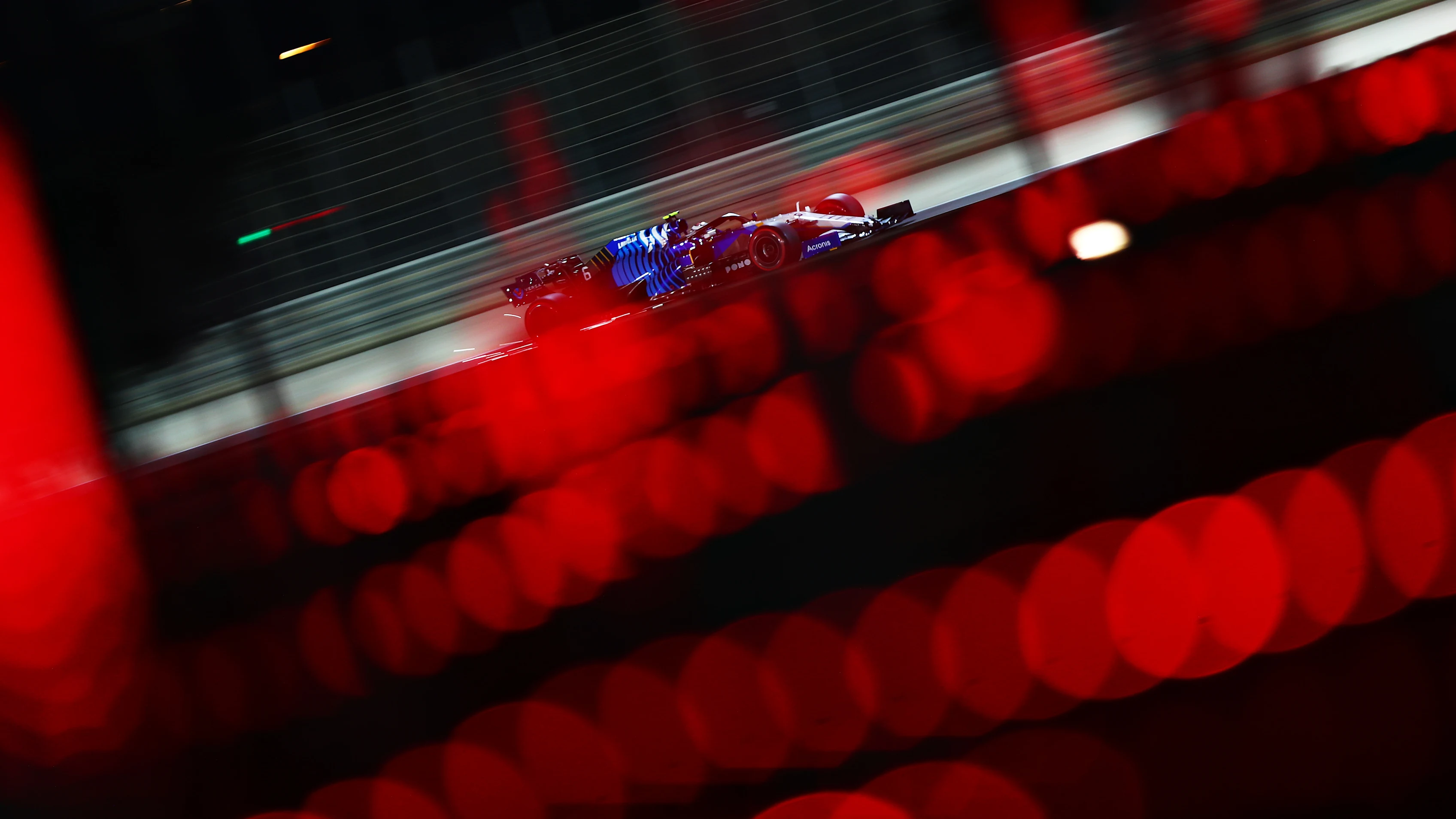 BAHRAIN, BAHRAIN - MARCH 26: Nicholas Latifi of Canada driving the (6) Williams Racing FW43B Mercedes during practice ahead of the F1 Grand Prix of Bahrain at Bahrain International Circuit on March 26, 2021 in Bahrain, Bahrain. (Photo by Dan Istitene - Formula 1/Formula 1 via Getty Images)