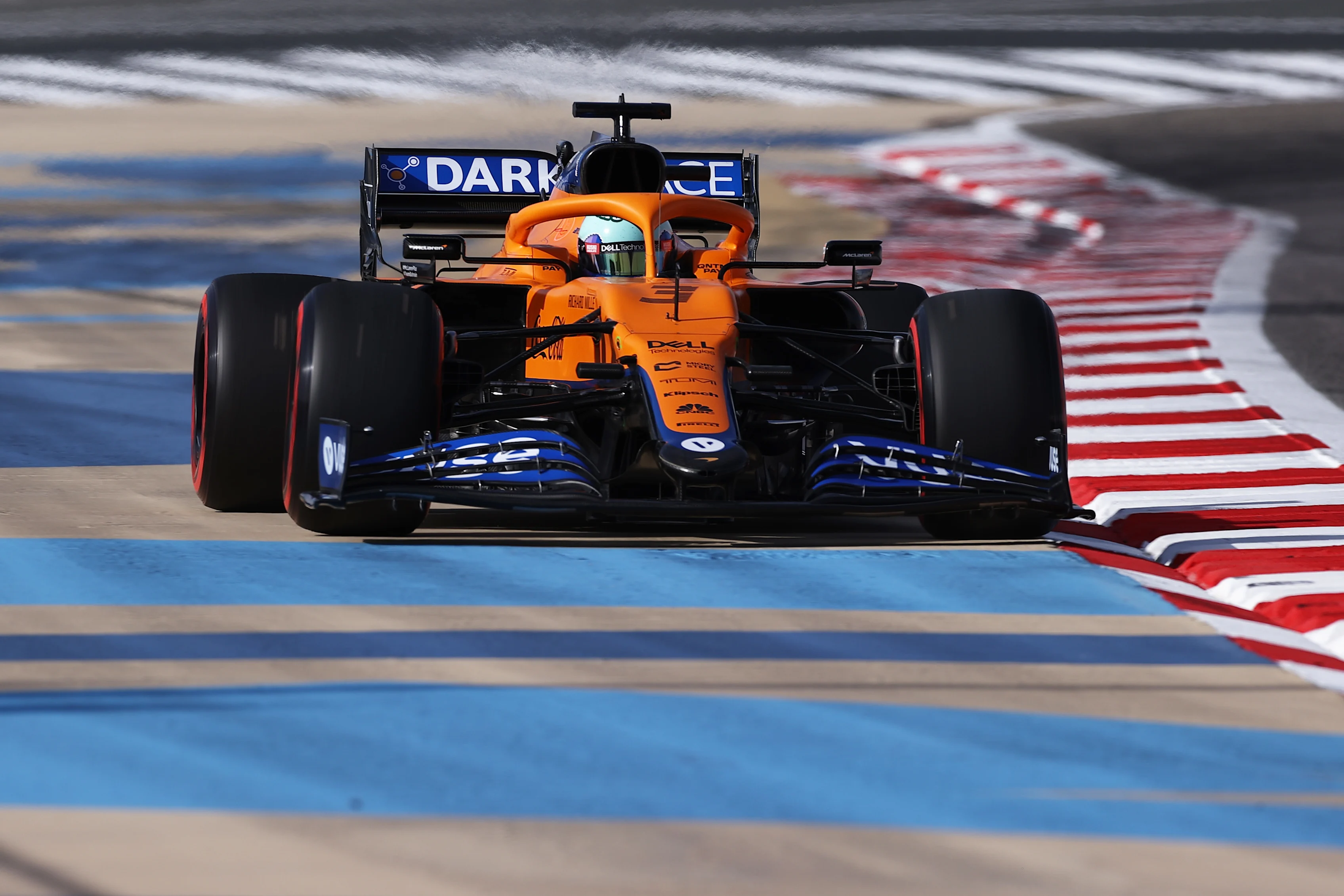BAHRAIN, BAHRAIN - MARCH 27: Daniel Ricciardo of Australia driving the (3) McLaren F1 Team MCL35M