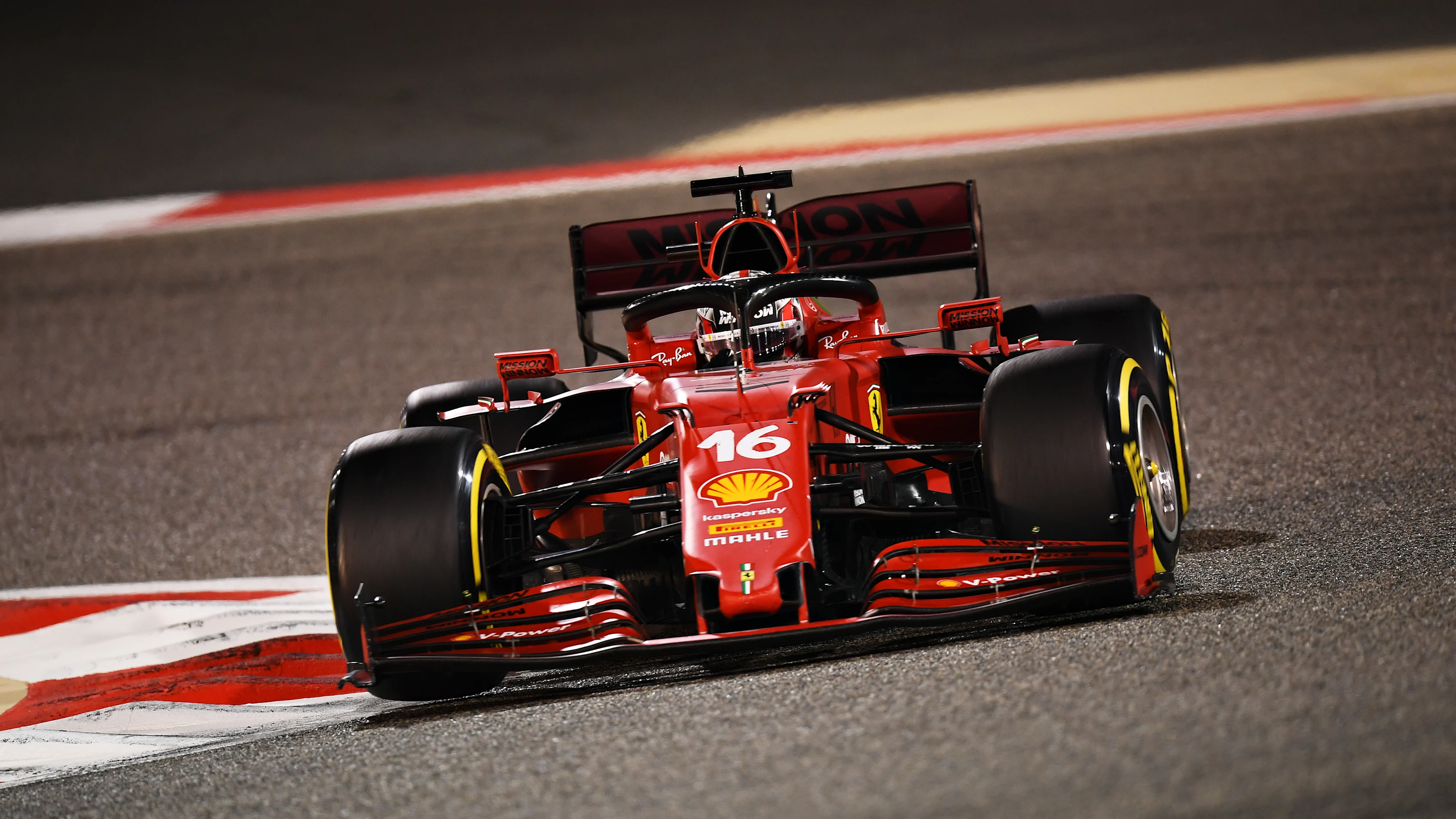 BAHRAIN, BAHRAIN - MARCH 28: Charles Leclerc of Monaco driving the (16) Scuderia Ferrari SF21 on track during the F1 Grand Prix of Bahrain at Bahrain International Circuit on March 28, 2021 in Bahrain, Bahrain. (Photo by Clive Mason - Formula 1/Formula 1 via Getty Images)