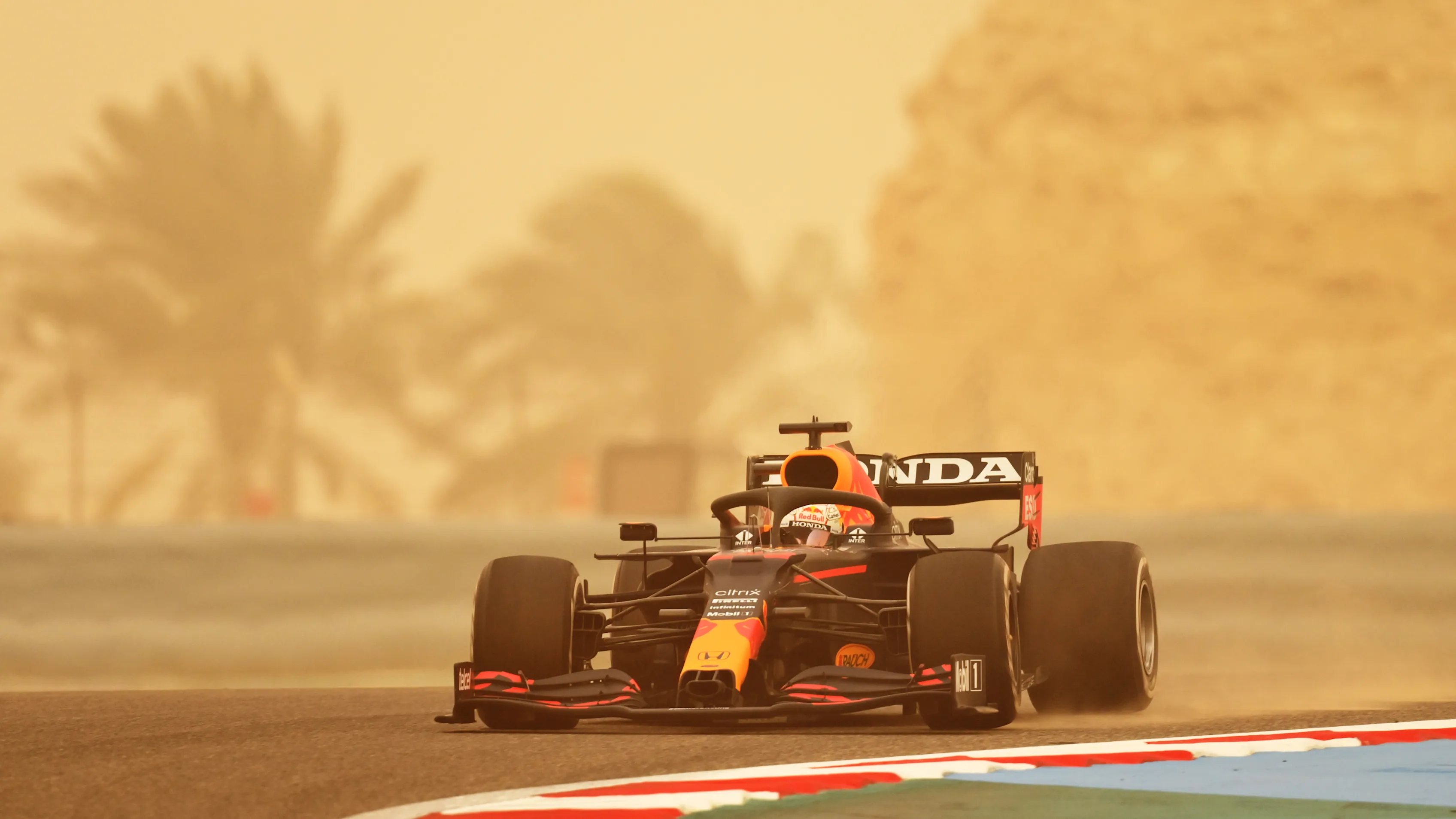 BAHRAIN, BAHRAIN - MARCH 12: Max Verstappen of the Netherlands driving the (33) Red Bull Racing