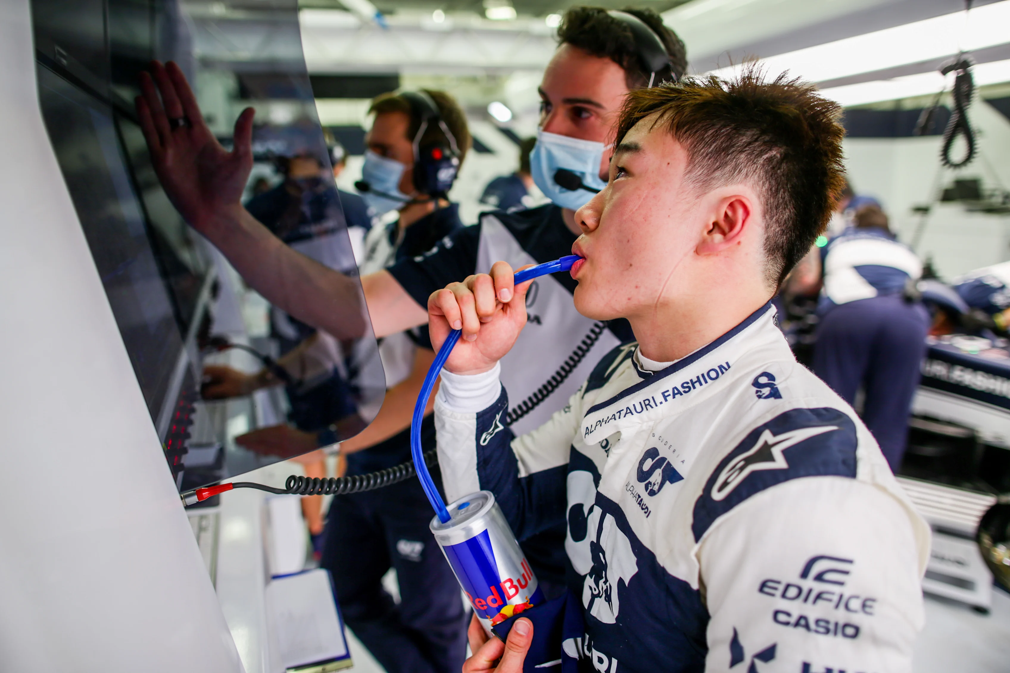 BAHRAIN, BAHRAIN - MARCH 12: Yuki Tsunoda of Scuderia AlphaTauri and Japan  during Day One of F1