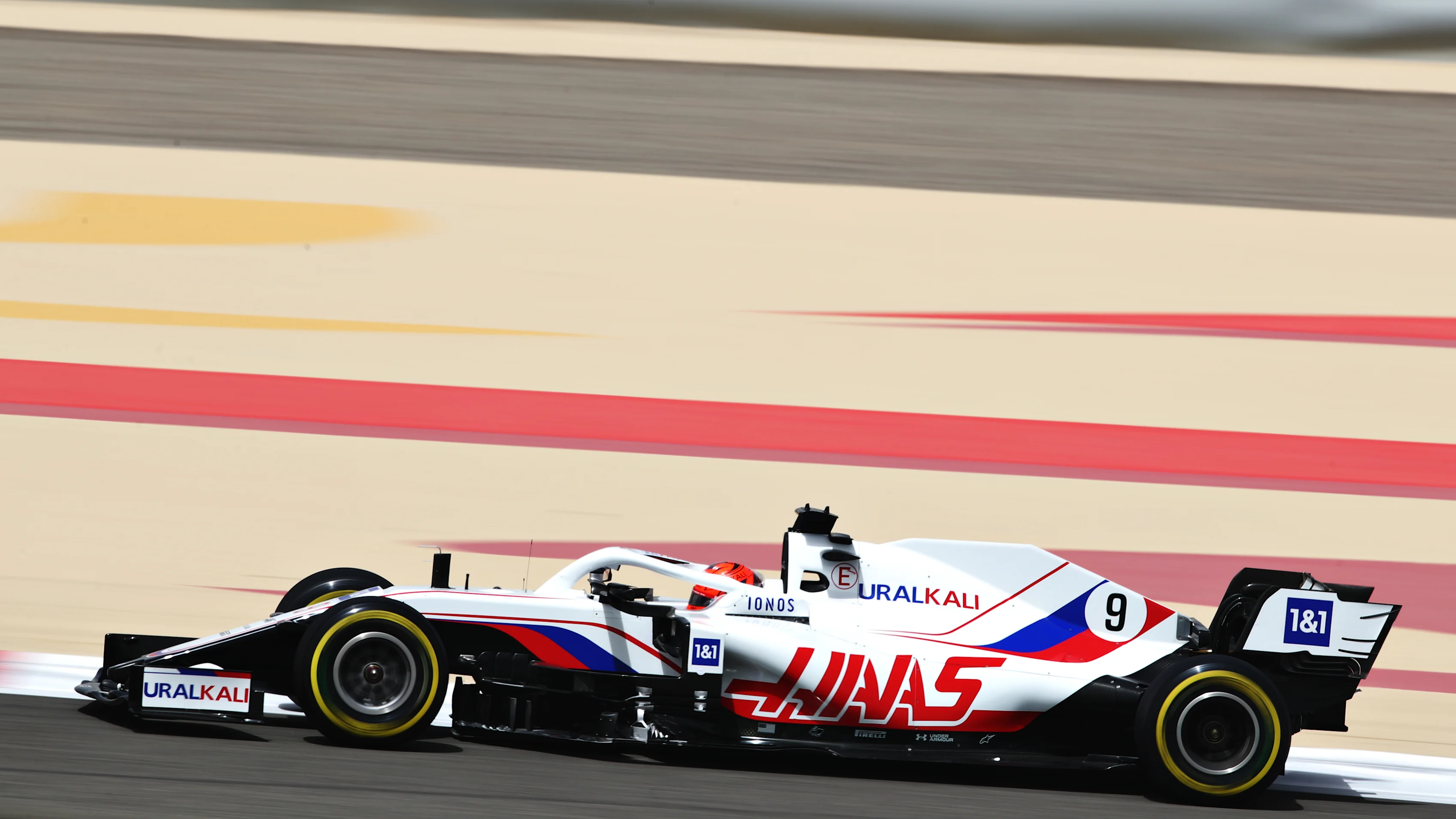 BAHRAIN, BAHRAIN - MARCH 13: Nikita Mazepin of Russia driving the (9) Haas F1 Team VF-21 Ferrari