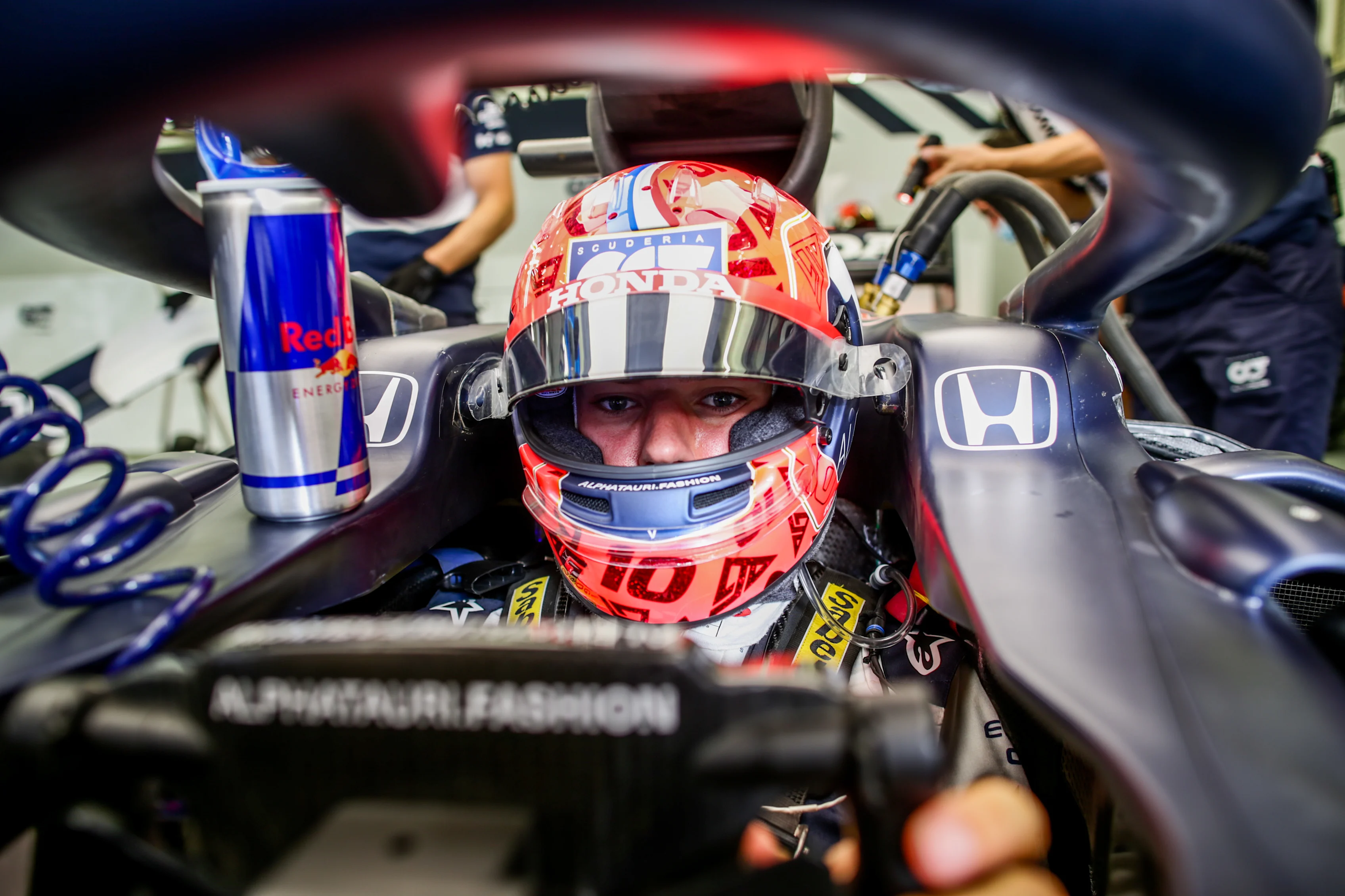 BAHRAIN, BAHRAIN - MARCH 13: Pierre Gasly of Scuderia AlphaTauri and France  during Day Two of F1