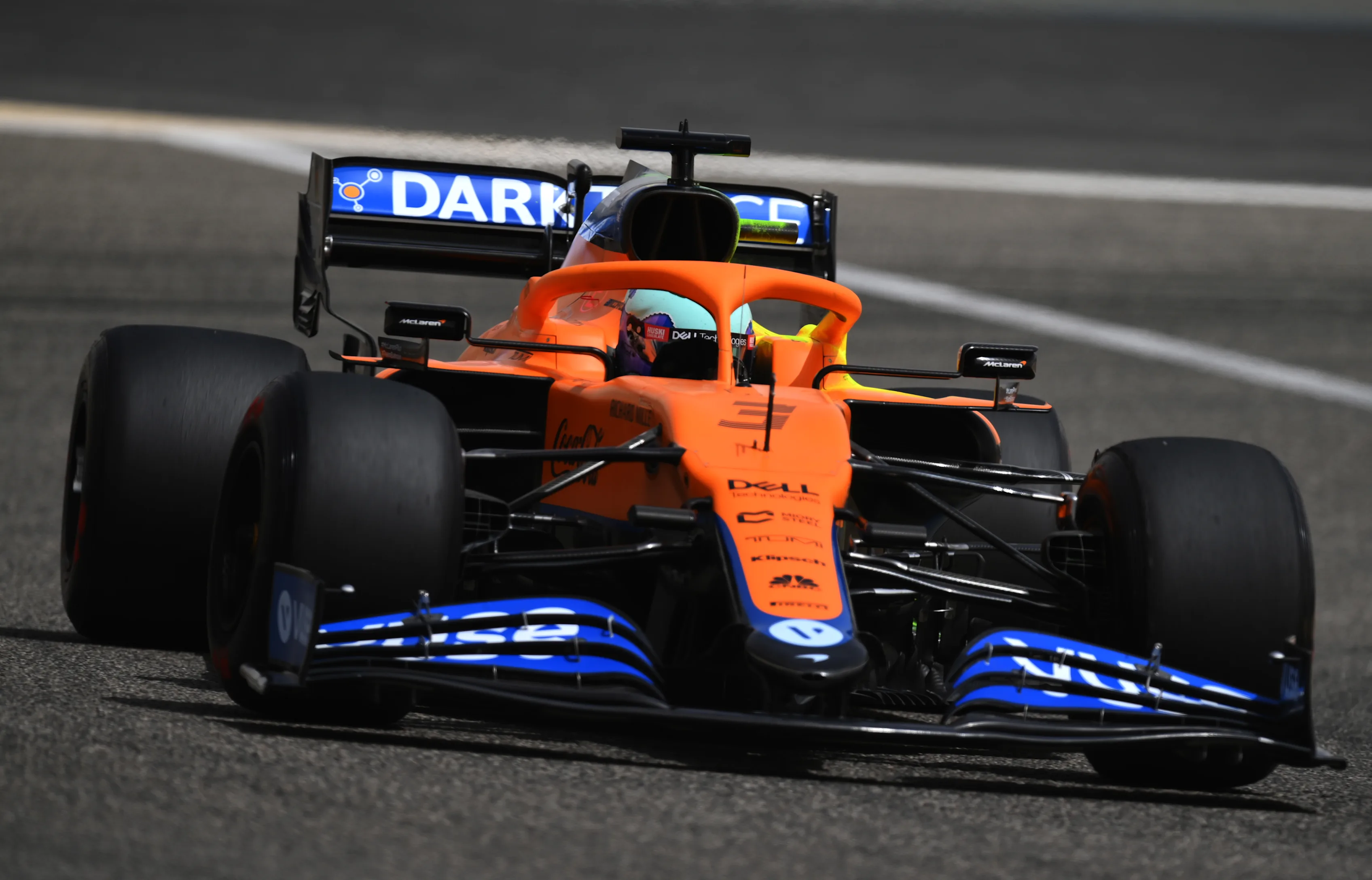 BAHRAIN, BAHRAIN - MARCH 13: Daniel Ricciardo of Australia driving the (3) McLaren F1 Team MCL35M