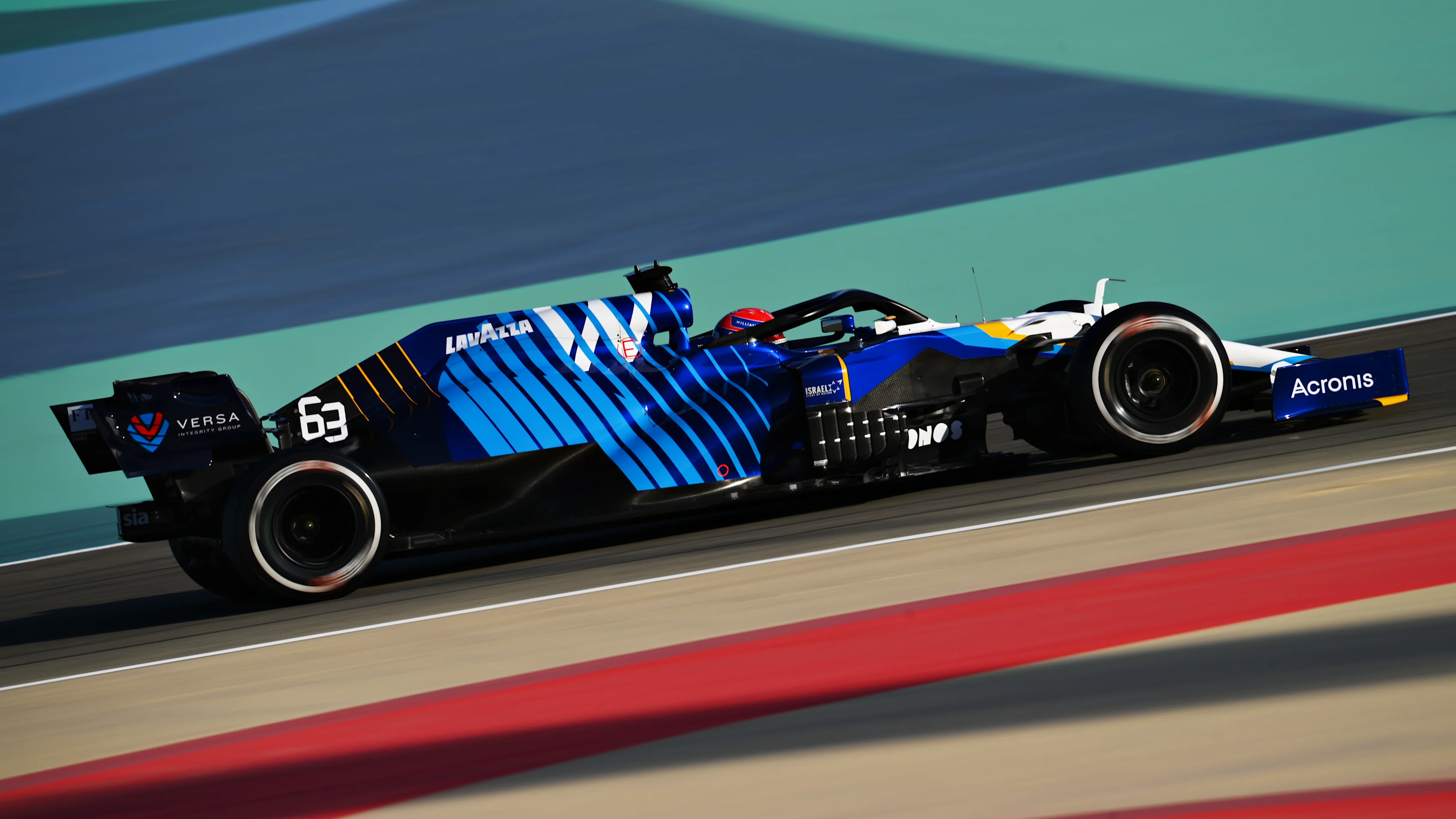 BAHRAIN, BAHRAIN - MARCH 14: George Russell of Great Britain driving the (63) Williams Racing FW43B