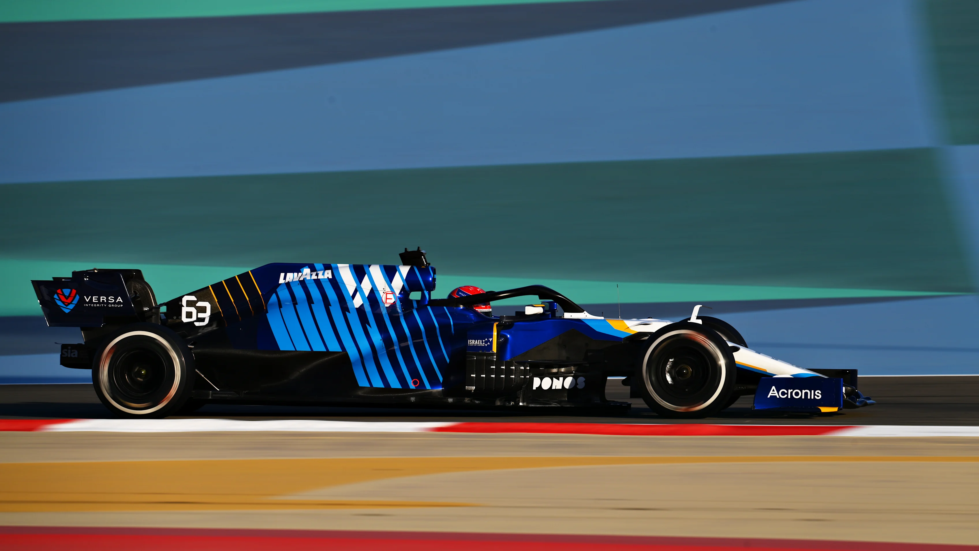 BAHRAIN, BAHRAIN - MARCH 14: George Russell of Great Britain driving the (63) Williams Racing FW43B