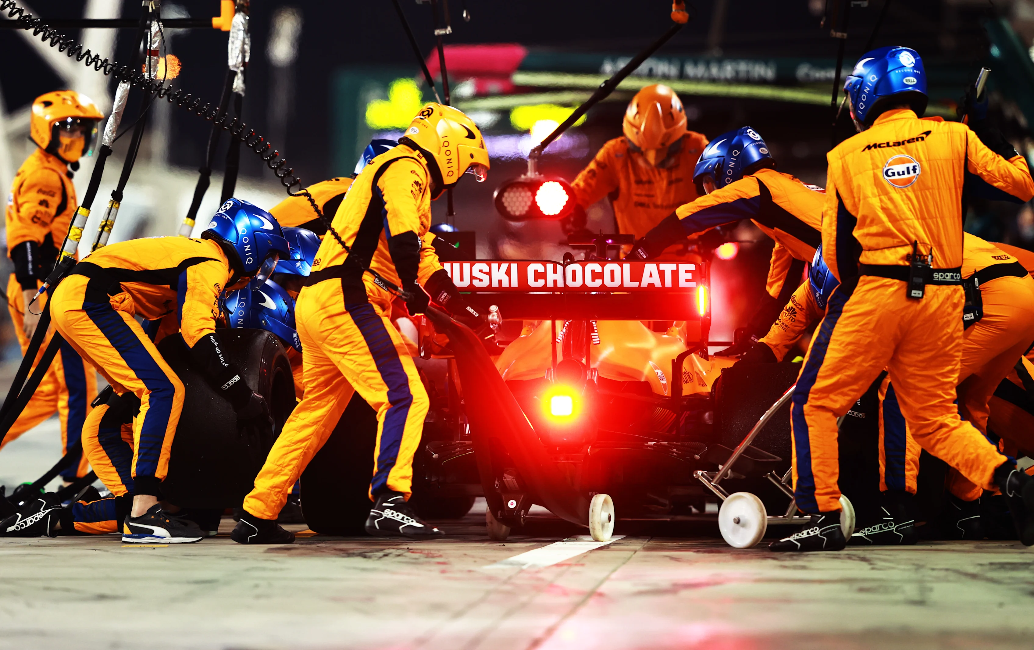 BAHRAIN, BAHRAIN - MARCH 14: Daniel Ricciardo of Australia driving the (3) McLaren F1 Team MCL35M