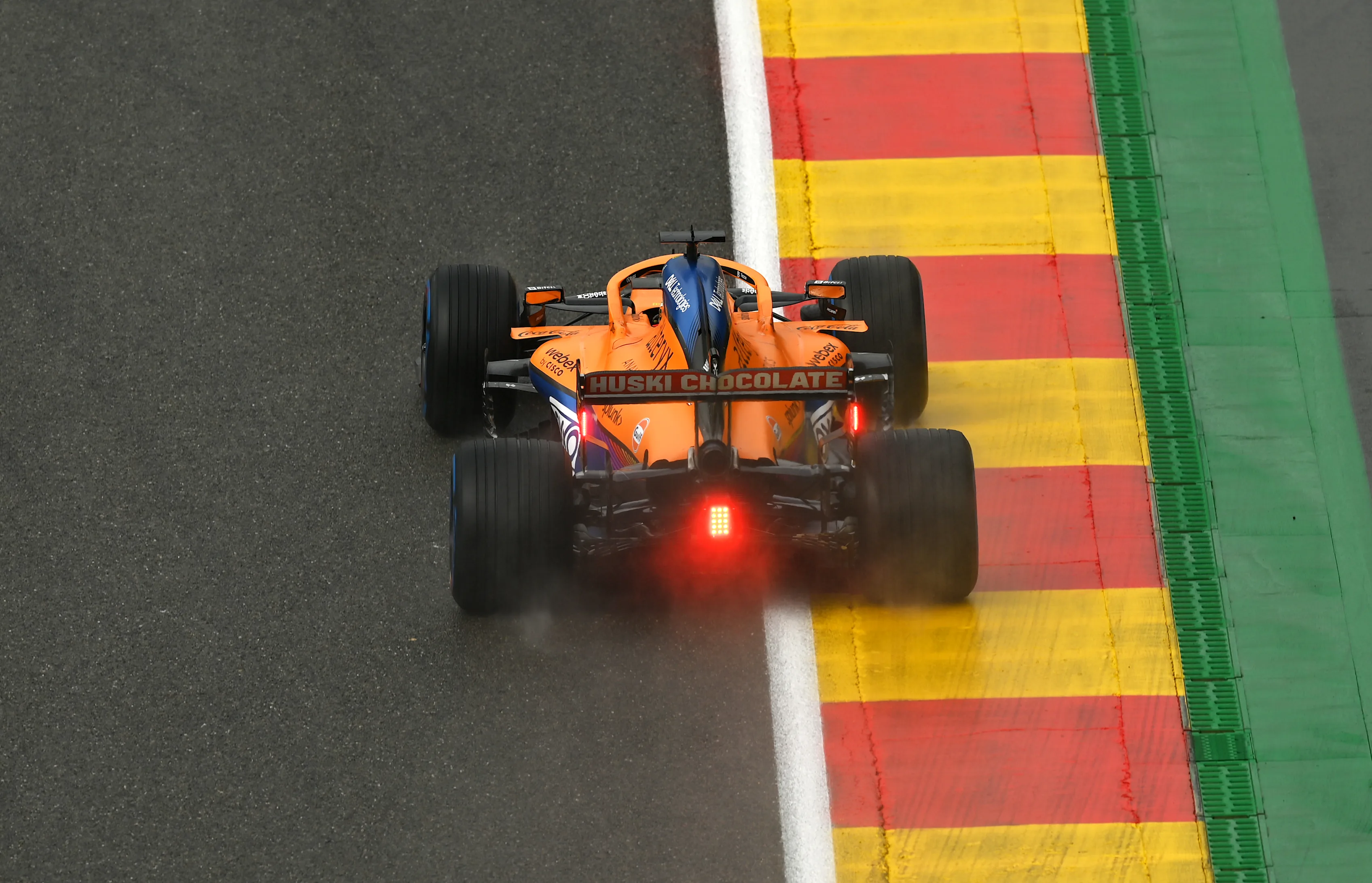 SPA, BELGIUM - AUGUST 28: Daniel Ricciardo of Australia driving the (3) McLaren F1 Team MCL35M