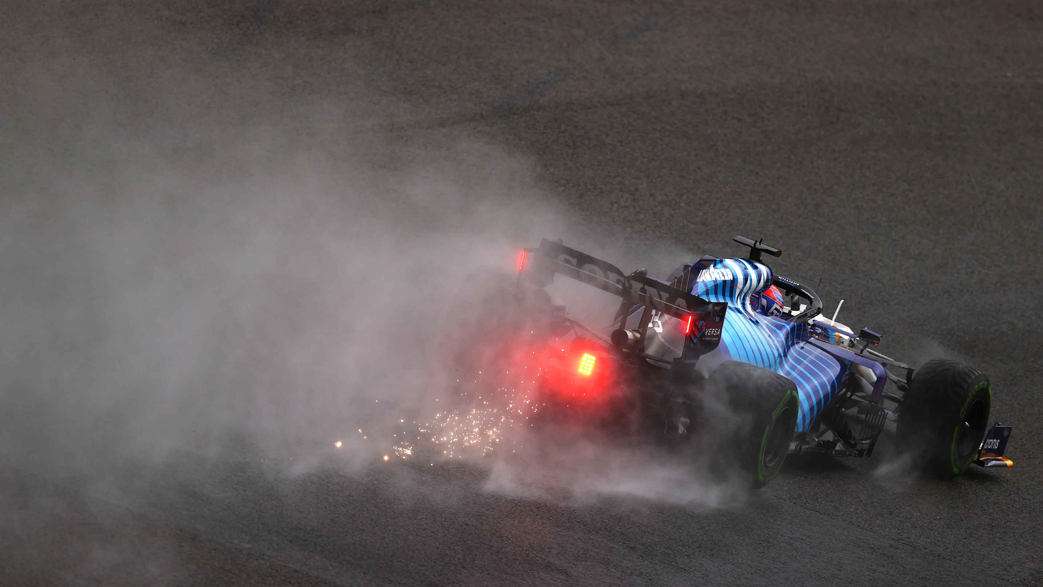 SPA, BELGIUM - AUGUST 28: George Russell of Great Britain driving the (63) Williams Racing FW43B