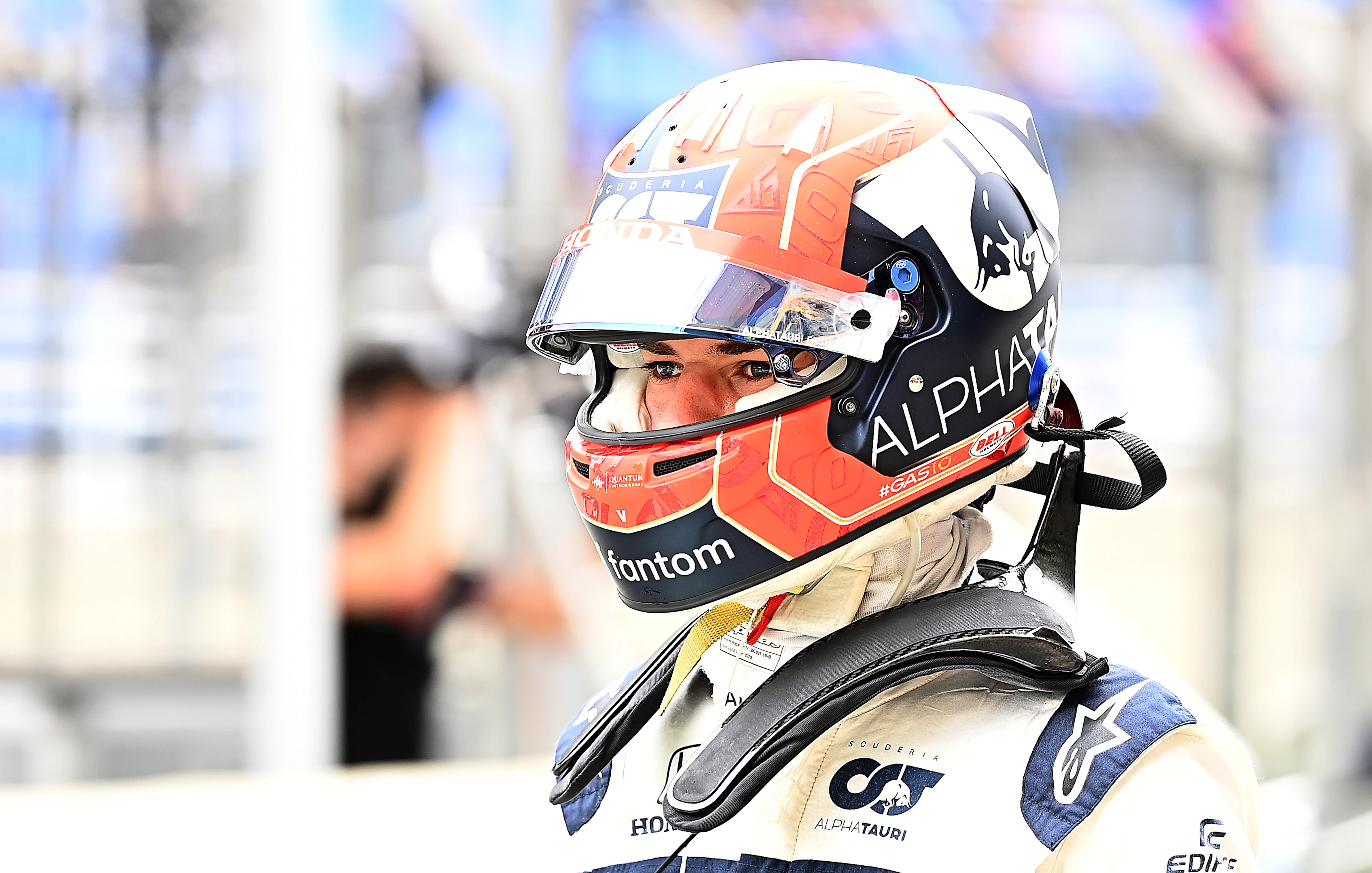 SAO PAULO, BRAZIL - NOVEMBER 12: Pierre Gasly of France and Scuderia AlphaTauri looks on in the