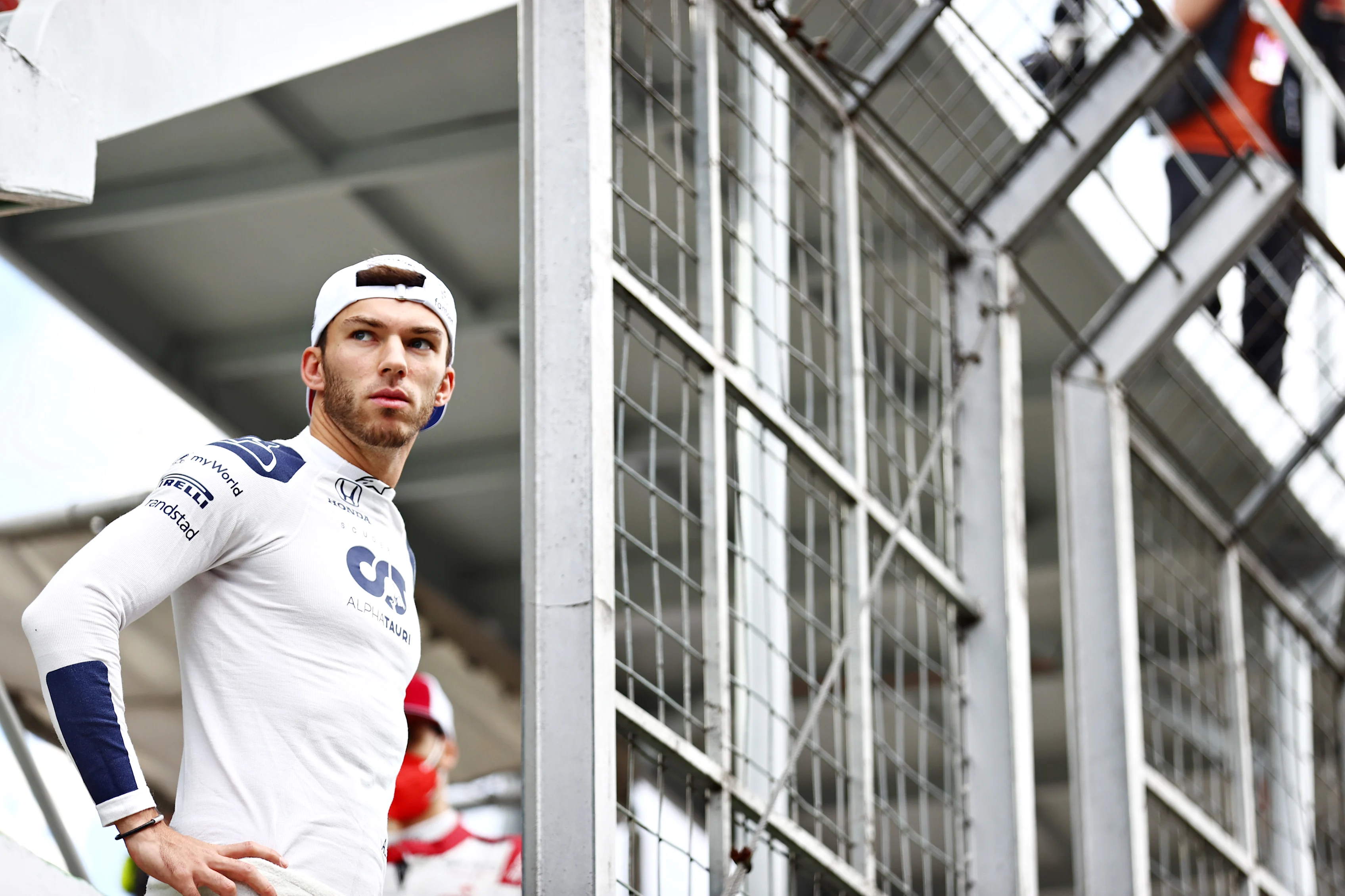 SAO PAULO, BRAZIL - NOVEMBER 13: Pierre Gasly of France and Scuderia AlphaTauri prepares to drive