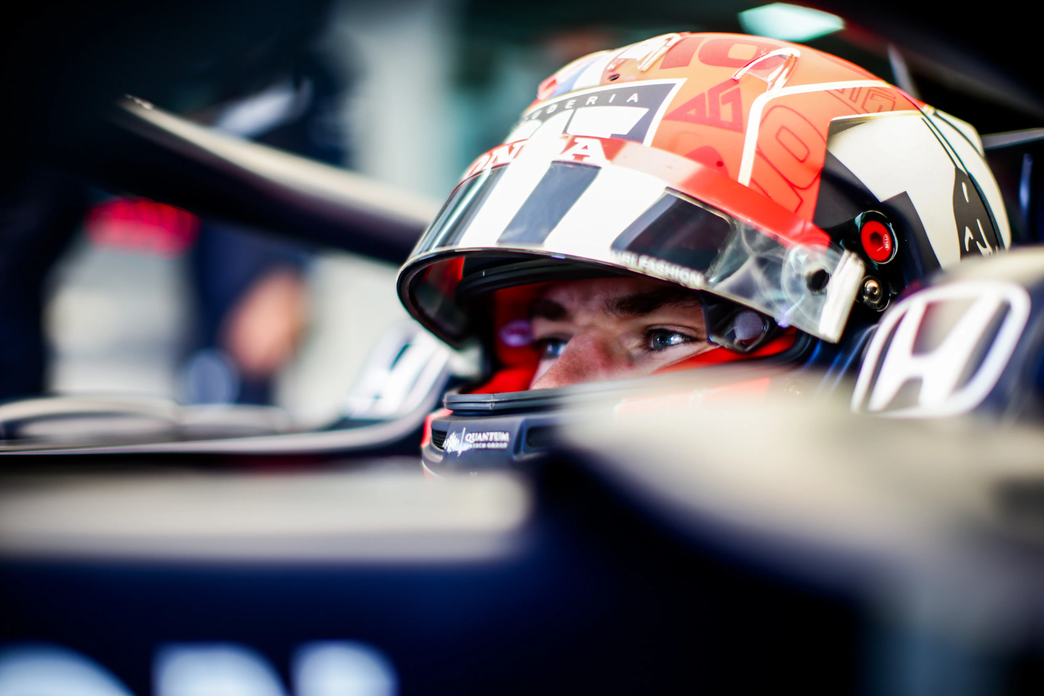 IMOLA, ITALY - APRIL 16: Pierre Gasly of Scuderia AlphaTauri and France  during practice ahead of