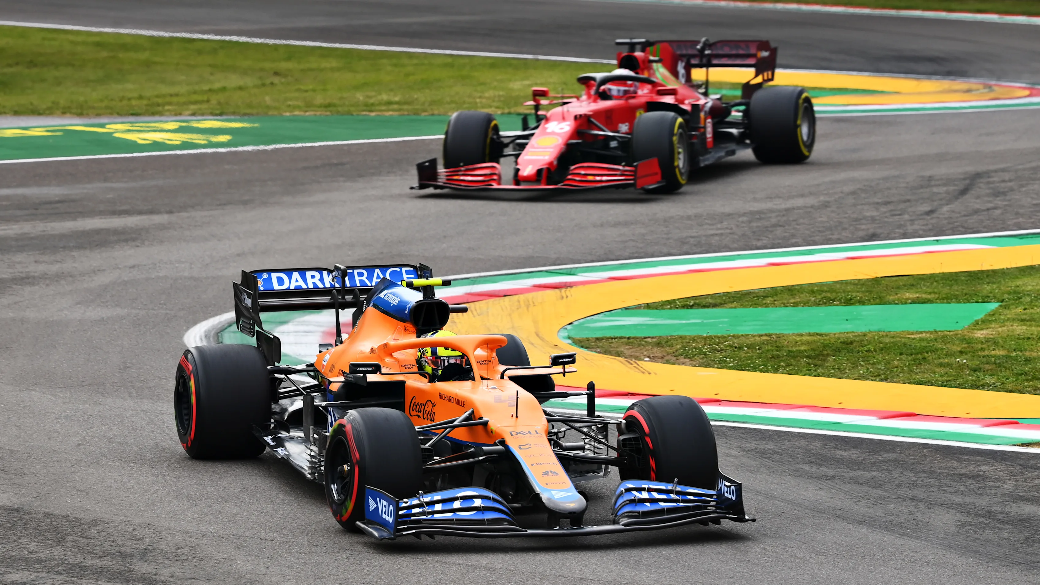 IMOLA, ITALY - APRIL 18: Lando Norris of Great Britain driving the (4) McLaren F1 Team MCL35M