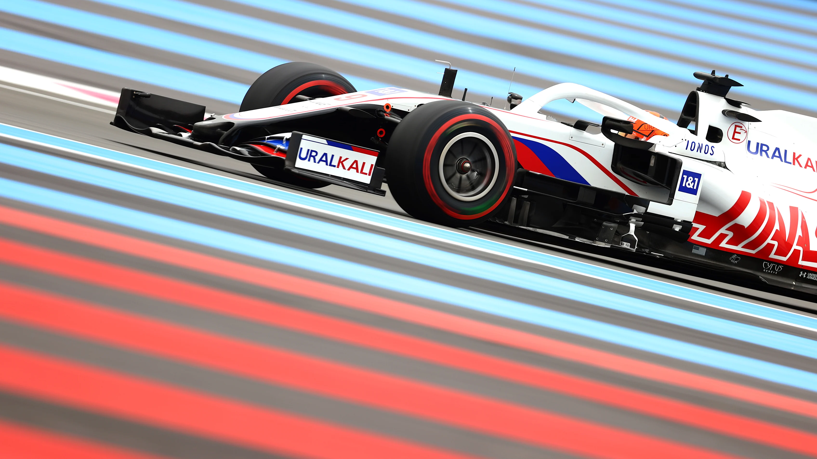 LE CASTELLET, FRANCE - JUNE 19: Nikita Mazepin of Russia driving the (9) Haas F1 Team VF-21 Ferrari on track during final practice ahead of the F1 Grand Prix of France at Circuit Paul Ricard on June 19, 2021 in Le Castellet, France. (Photo by Dan Istitene - Formula 1/Formula 1 via Getty Images)