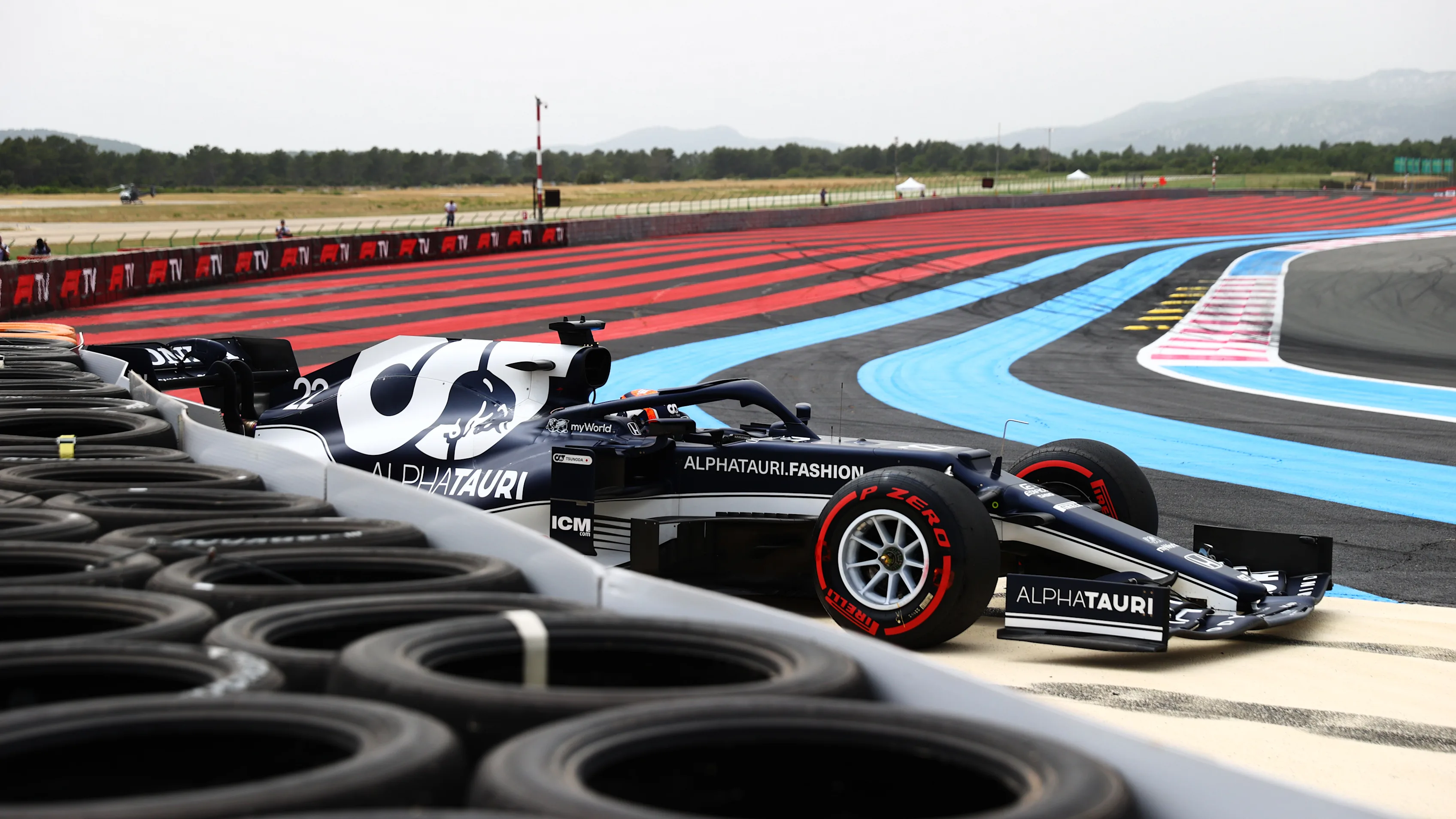 LE CASTELLET, FRANCE - JUNE 19: Yuki Tsunoda of Japan driving the (22) Scuderia AlphaTauri AT02