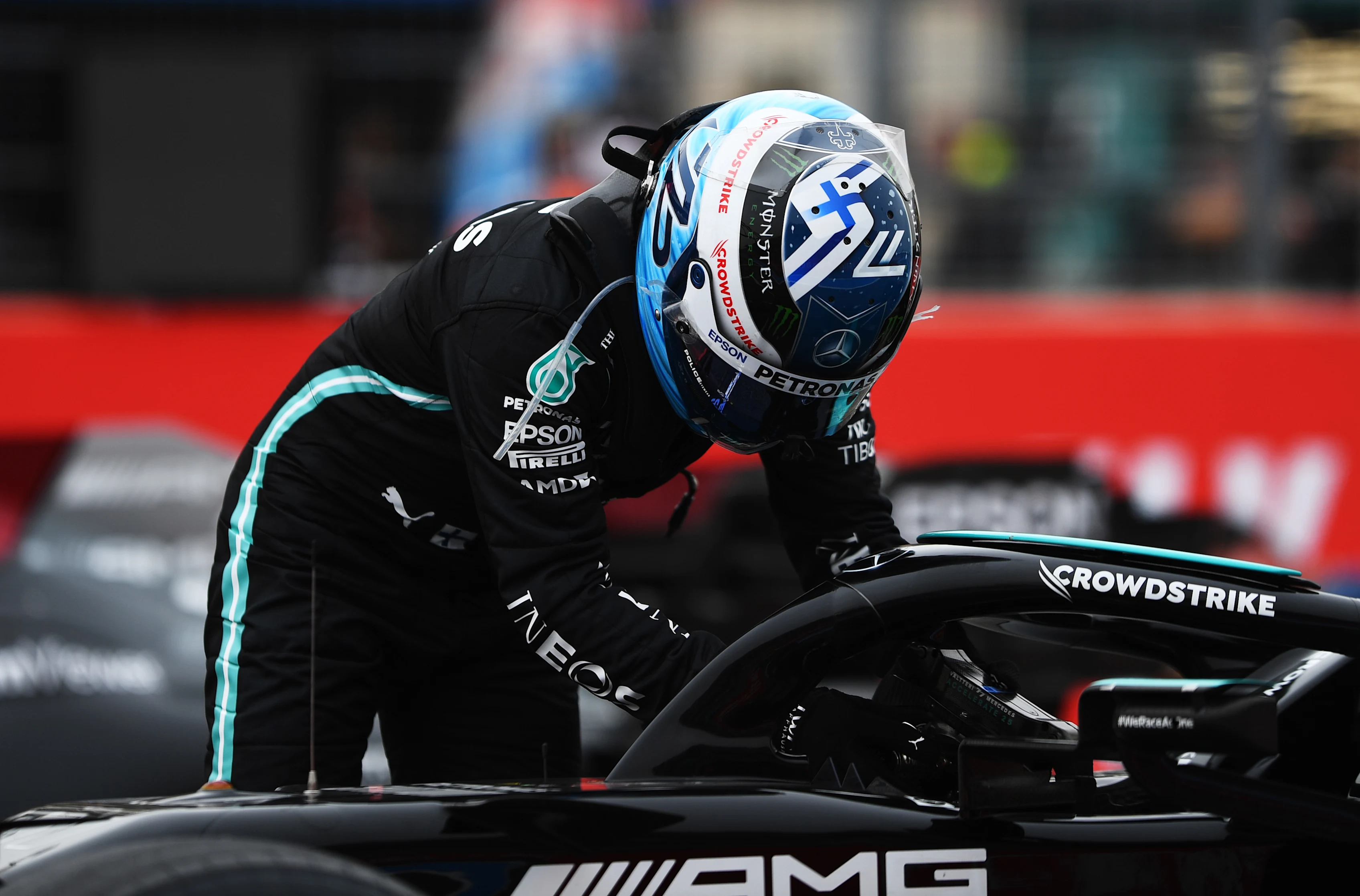 LE CASTELLET, FRANCE - JUNE 19: Third placed qualifier Valtteri Bottas of Finland and Mercedes GP