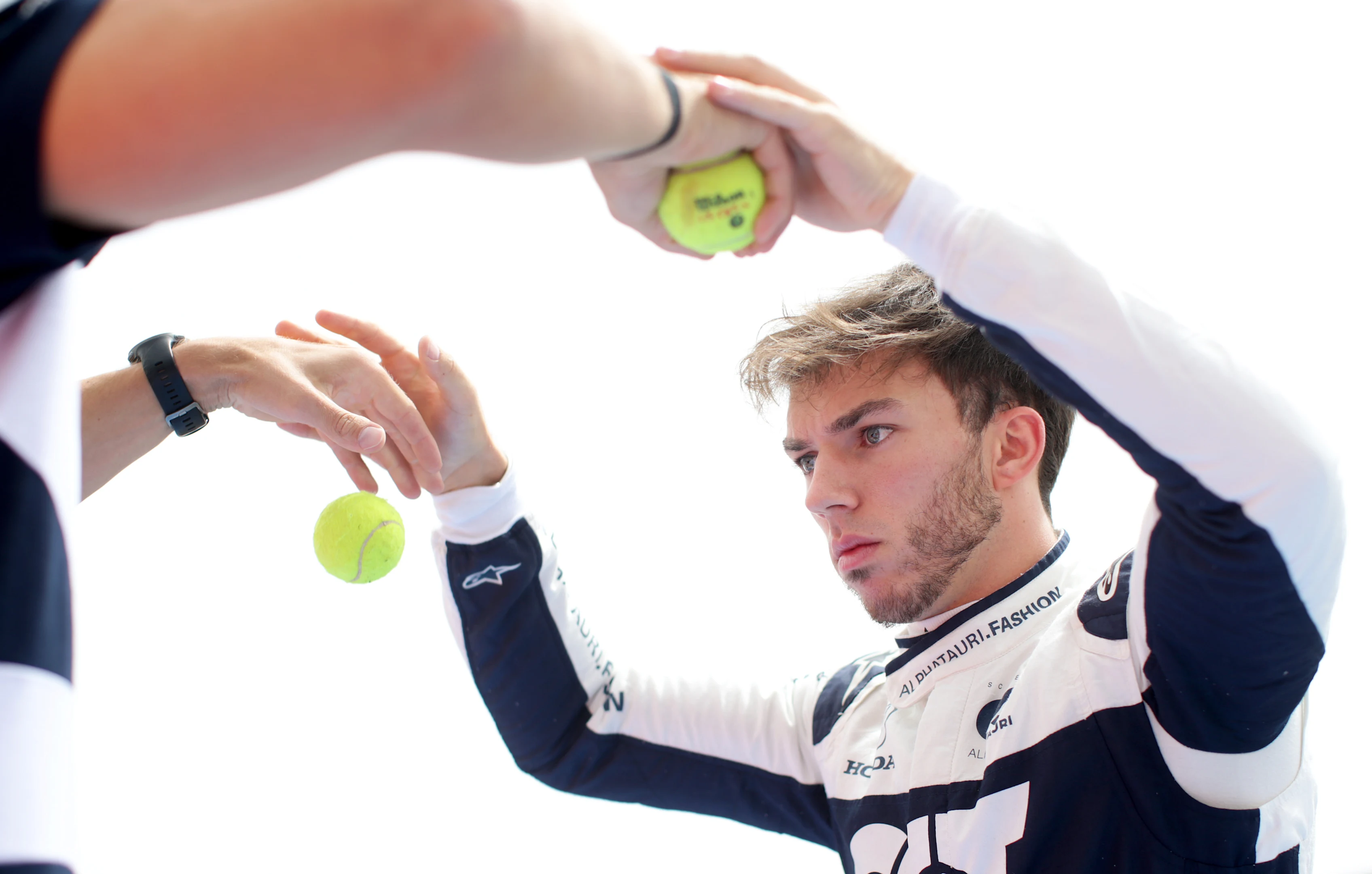 LE CASTELLET, FRANCE - JUNE 20: Pierre Gasly of France and Scuderia AlphaTauri prepares to drive on the grid prior to the F1 Grand Prix of France at Circuit Paul Ricard on June 20, 2021 in Le Castellet, France. (Photo by Peter Fox/Getty Images)