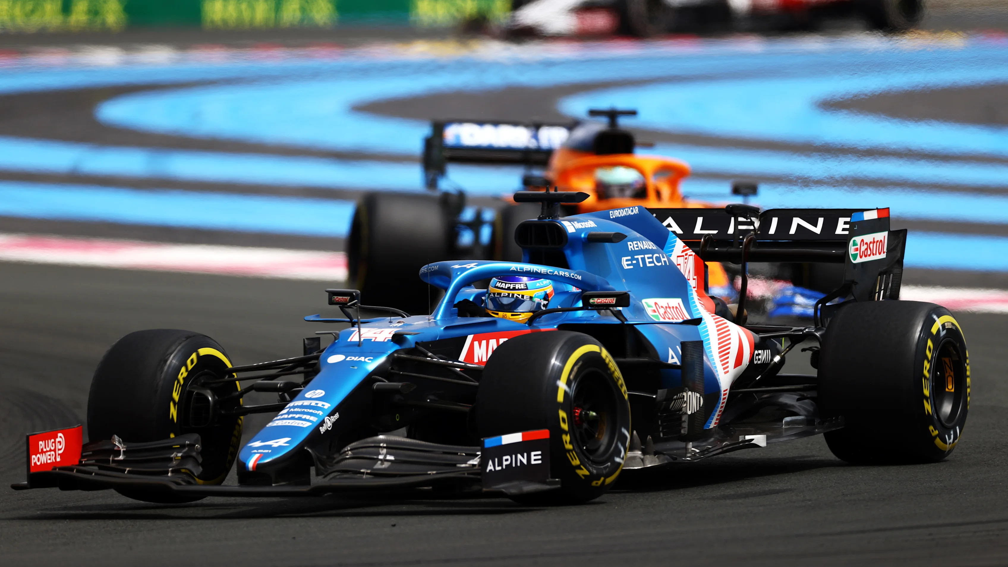 LE CASTELLET, FRANCE - JUNE 20: Fernando Alonso of Spain driving the (14) Alpine A521 Renault on
