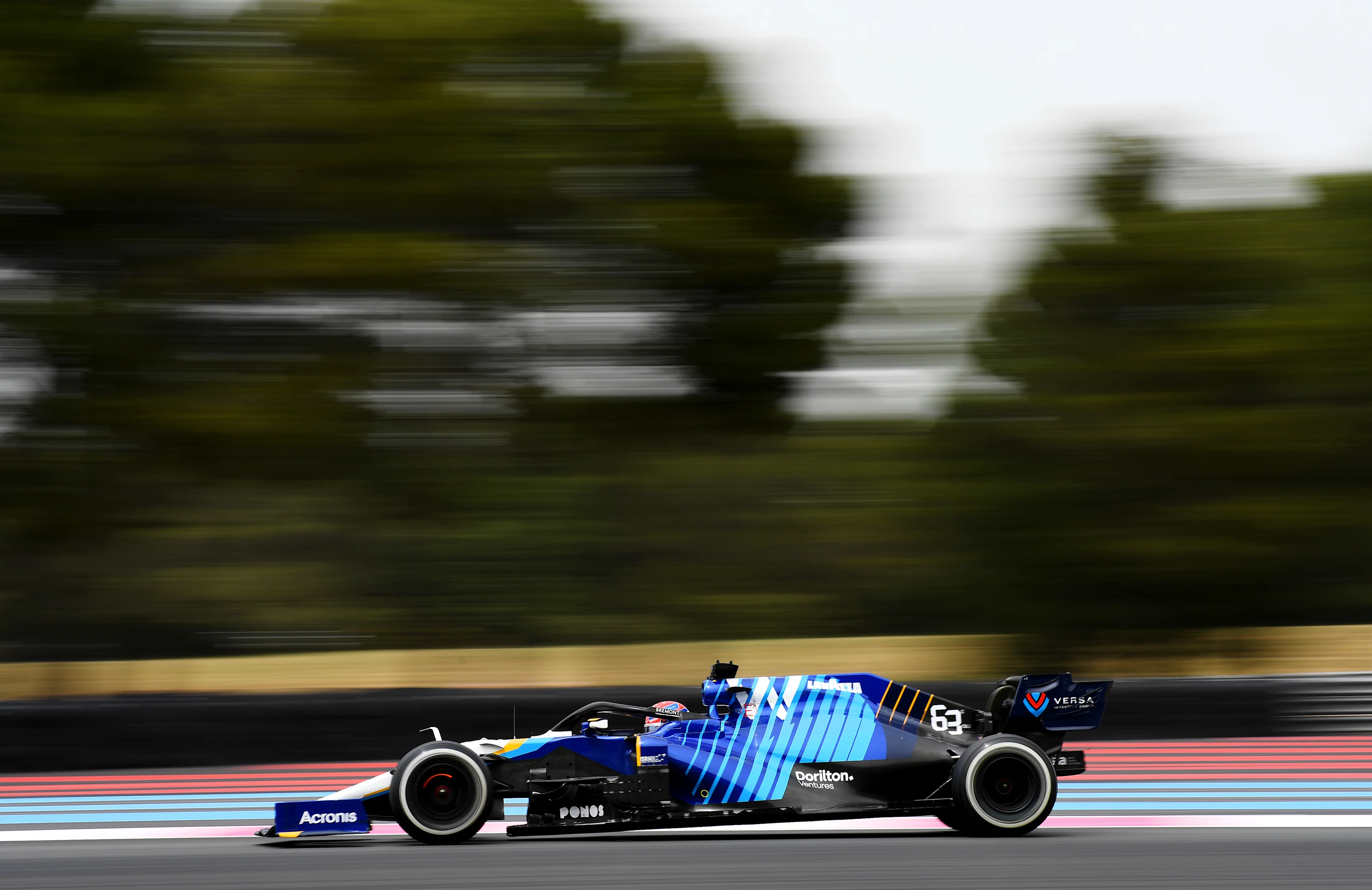 LE CASTELLET, FRANCE - JUNE 20: George Russell of Great Britain driving the (63) Williams Racing