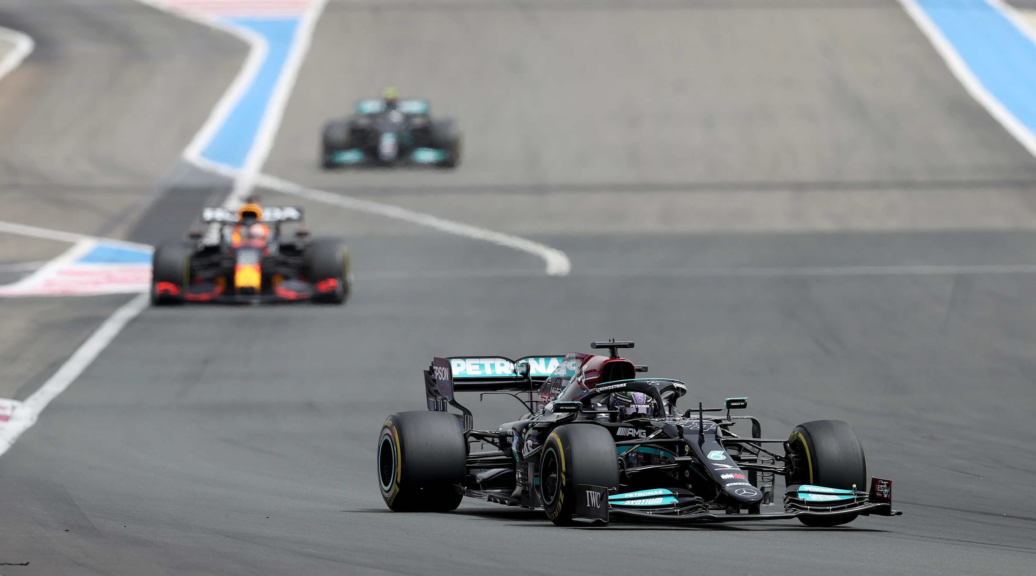 LE CASTELLET, FRANCE - JUNE 20: Lewis Hamilton of Great Britain driving the (44) Mercedes AMG