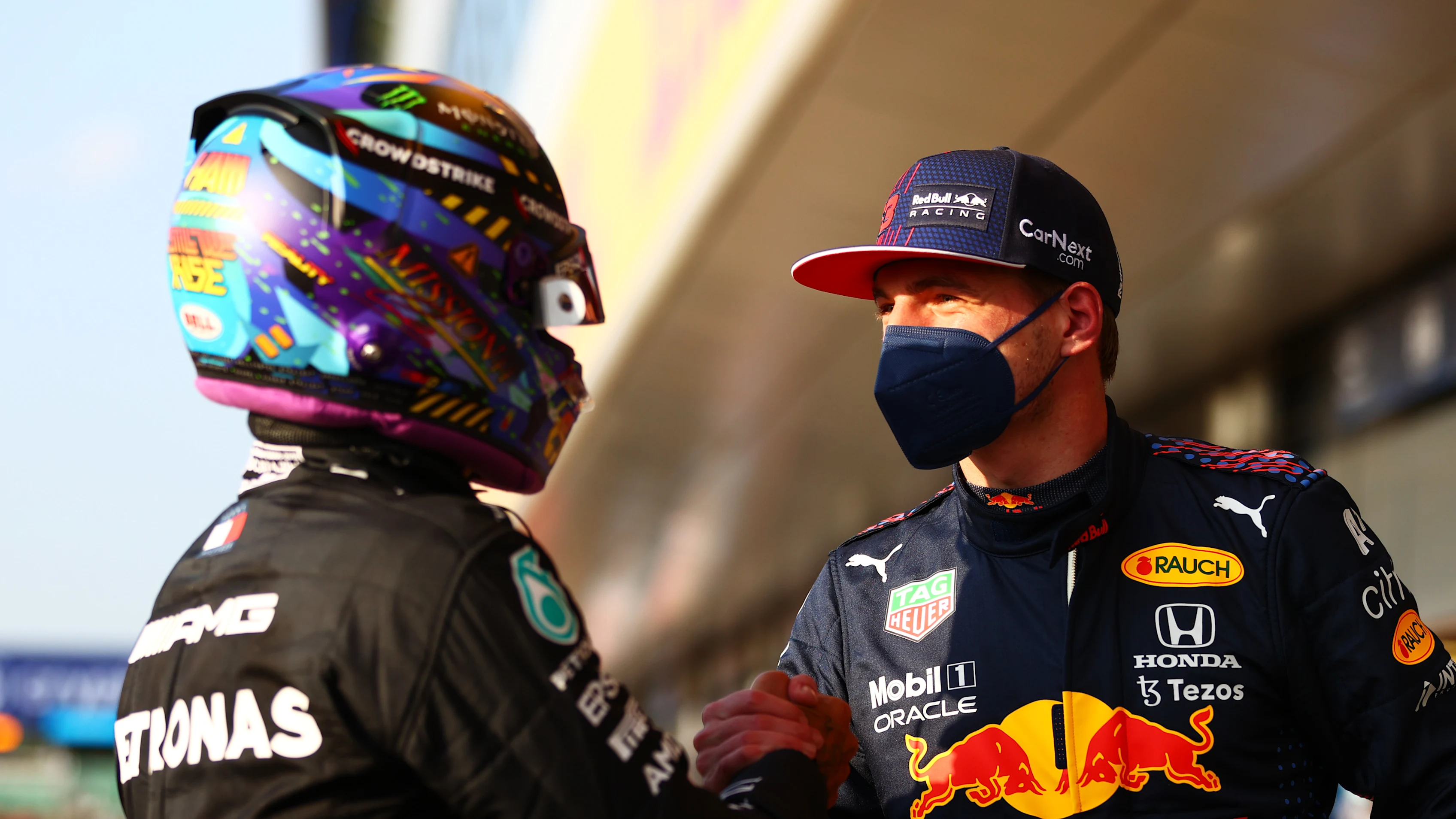 NORTHAMPTON, ENGLAND - JULY 16: Fastest qualifier Lewis Hamilton of Great Britain and Mercedes GP