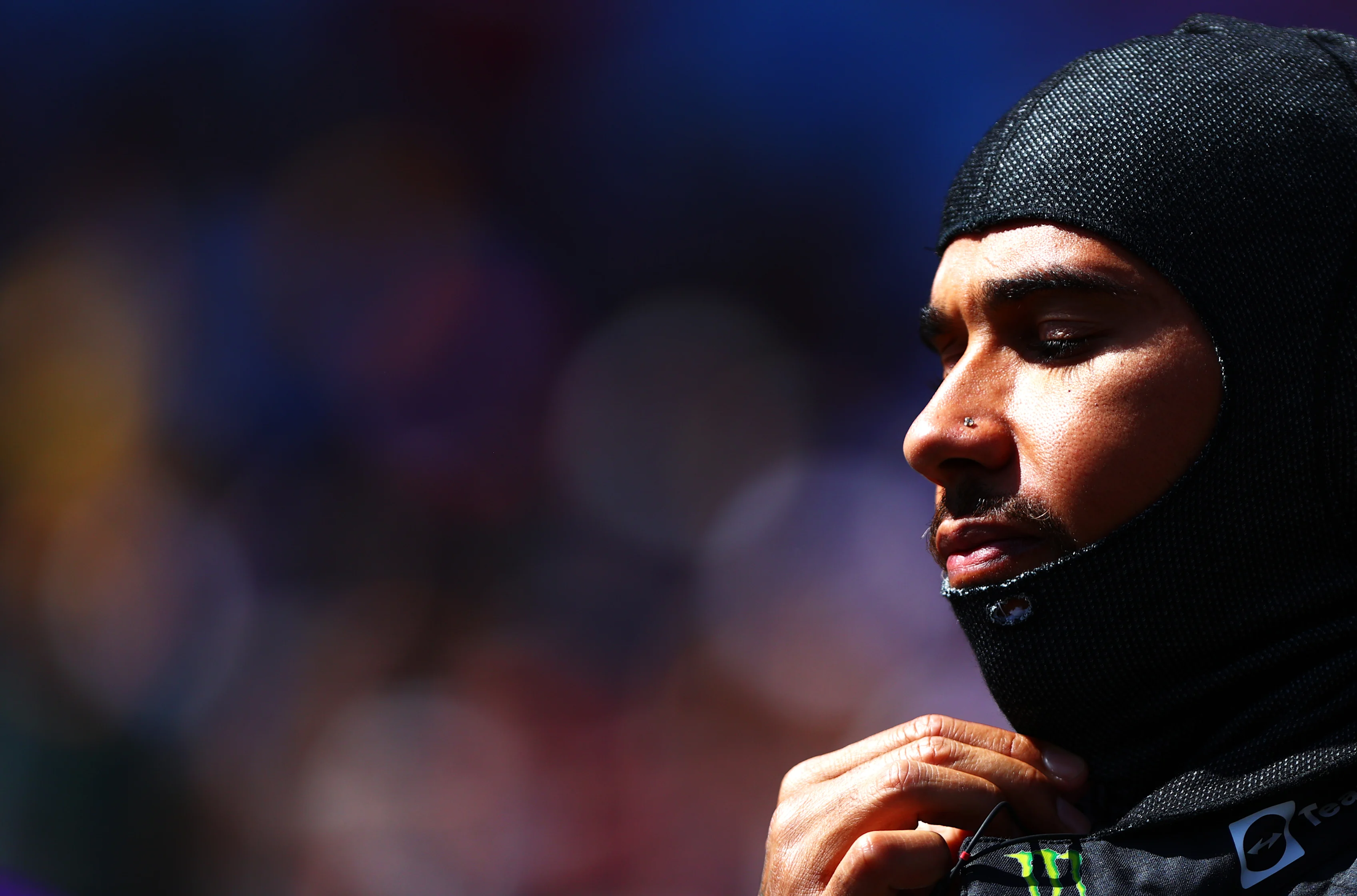 NORTHAMPTON, ENGLAND - JULY 17: Lewis Hamilton of Great Britain and Mercedes GP prepares to drive