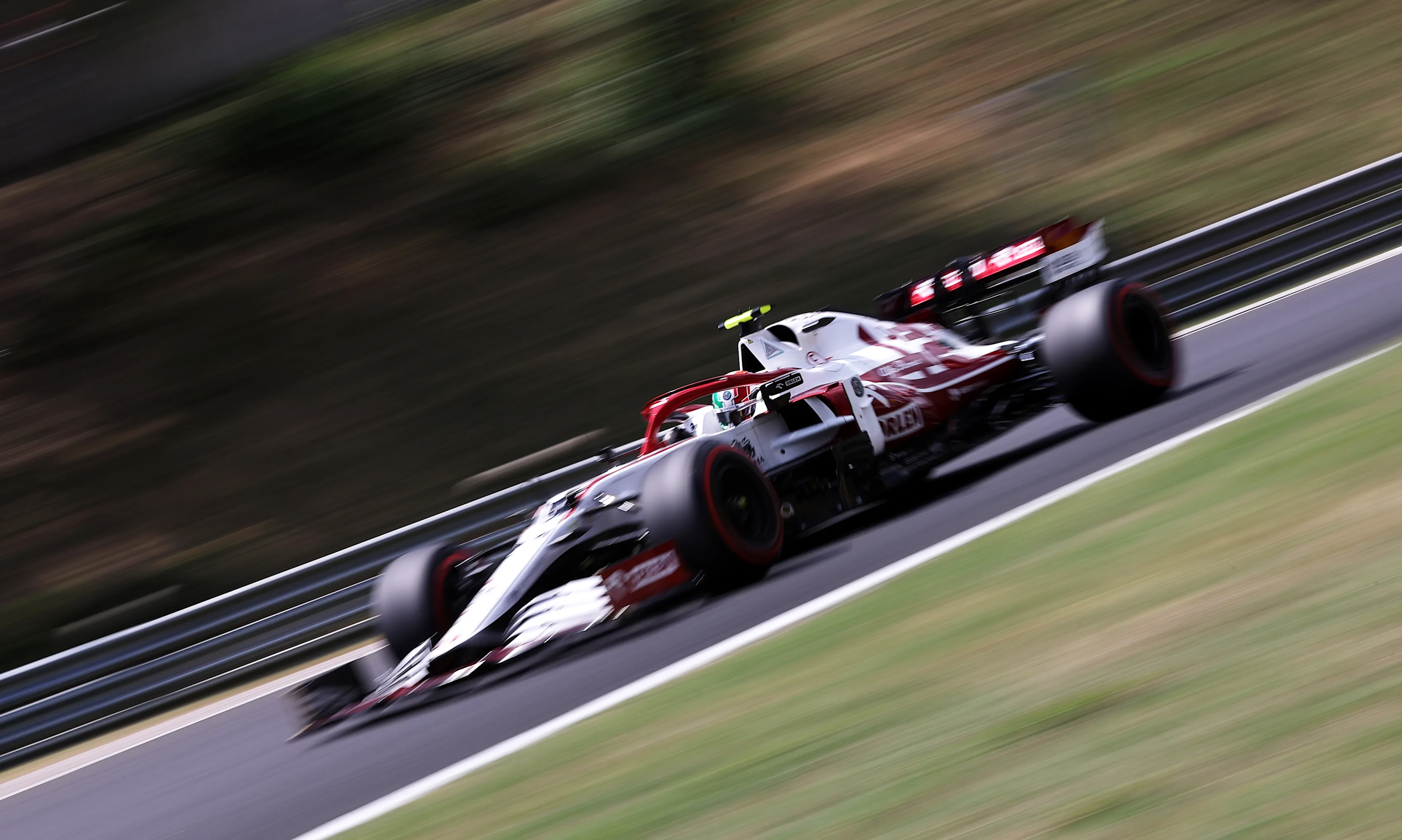 BUDAPEST, HUNGARY - JULY 31: Antonio Giovinazzi of Italy driving the (99) Alfa Romeo Racing C41