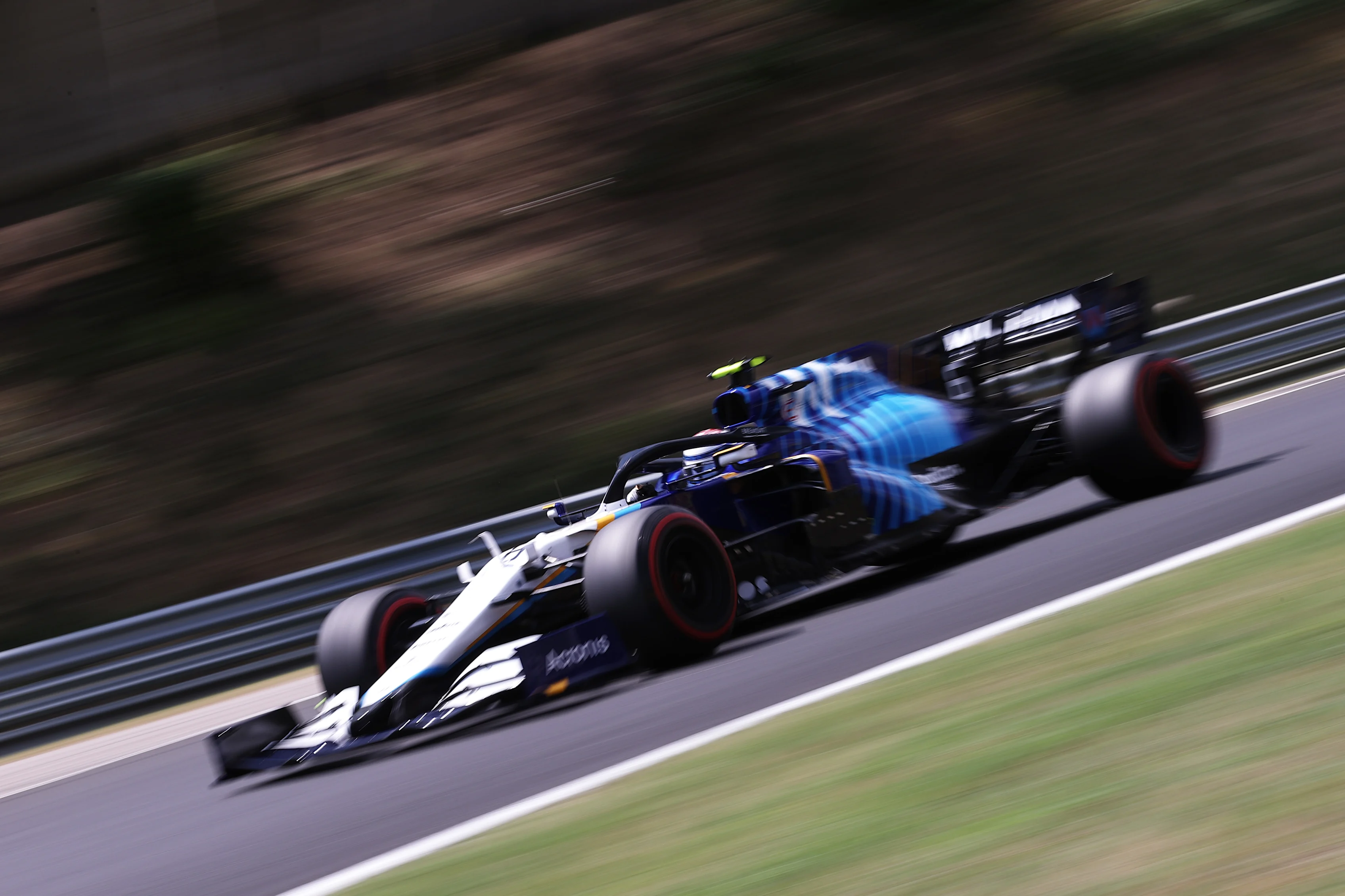 BUDAPEST, HUNGARY - JULY 31: Nicholas Latifi of Canada driving the (6) Williams Racing FW43B Mercedes during final practice ahead of the F1 Grand Prix of Hungary at Hungaroring on July 31, 2021 in Budapest, Hungary. (Photo by Lars Baron/Getty Images)