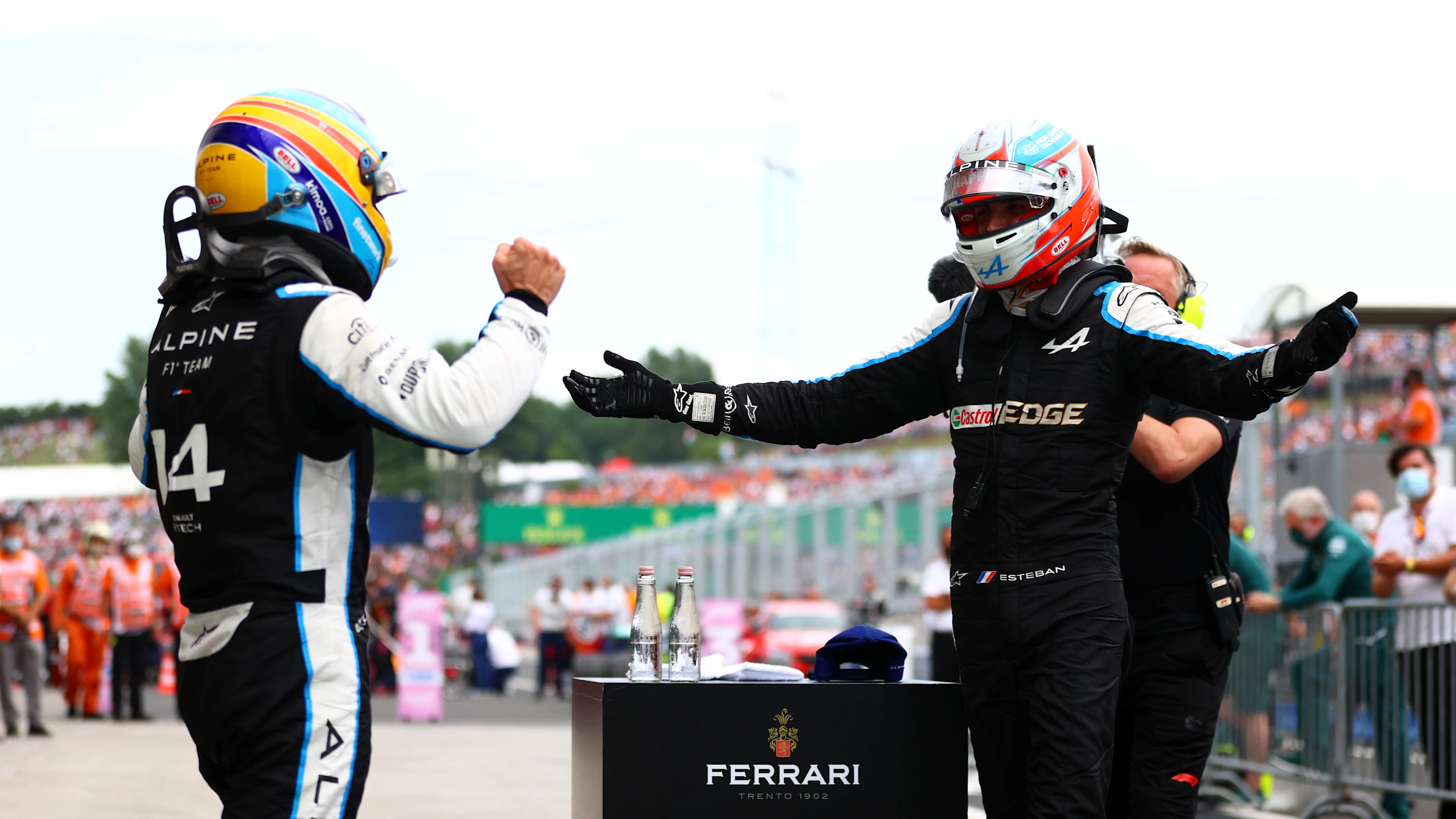 BUDAPEST, HUNGARY - AUGUST 01: Race winner Esteban Ocon of France and Alpine F1 Team and fifth