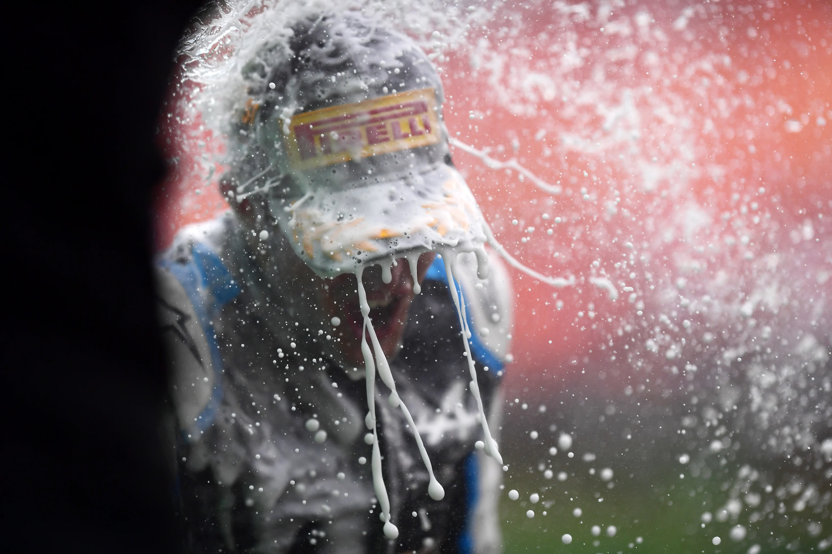 BUDAPEST, HUNGARY - AUGUST 01: Race winner Esteban Ocon of France and Alpine F1 Team celebrates on the podium during the F1 Grand Prix of Hungary at Hungaroring on August 01, 2021 in Budapest, Hungary. (Photo by Mario Renzi - Formula 1/Formula 1 via Getty Images)